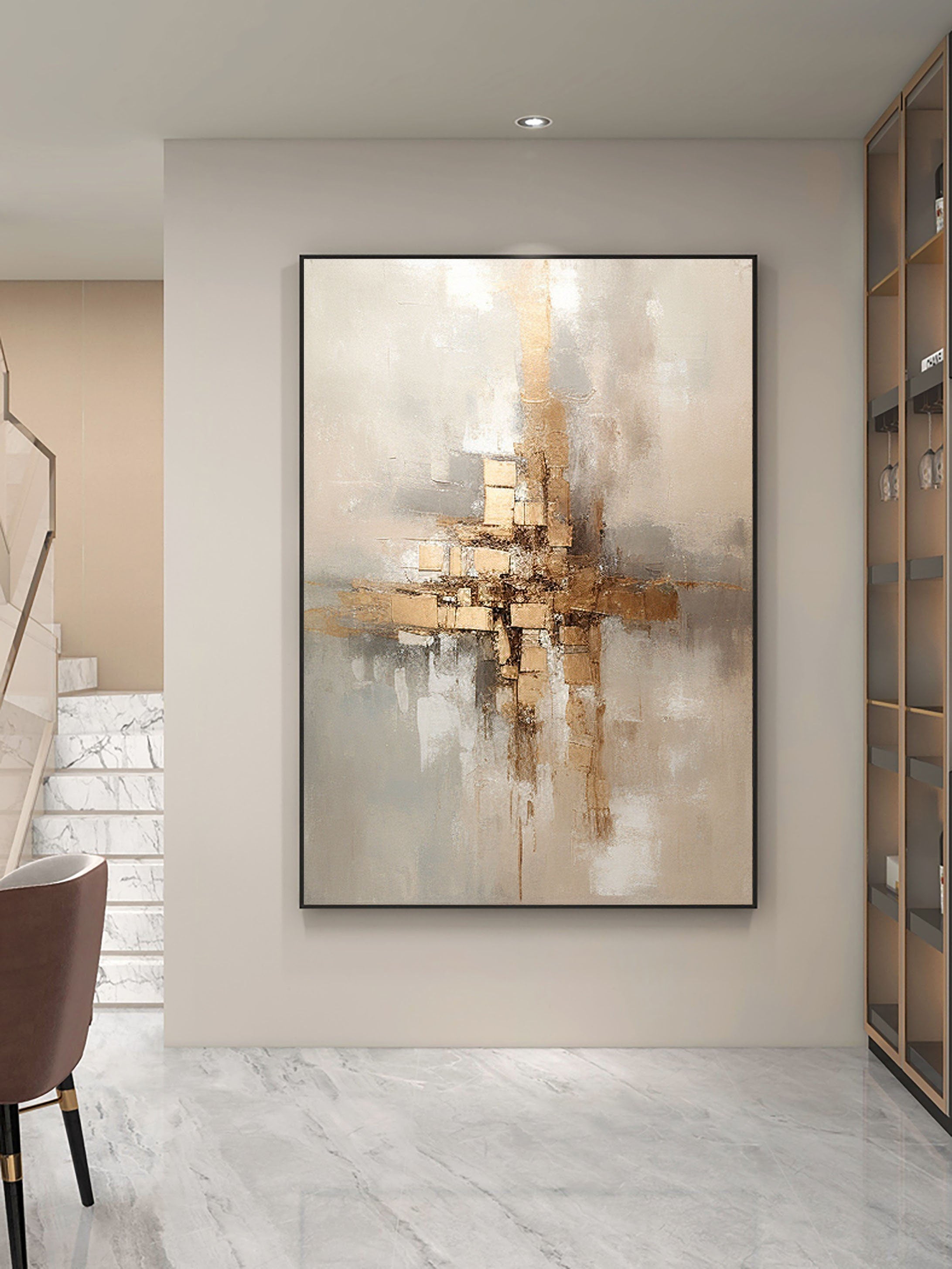 vipgallery Grey Minimalist Painting #CXA 005