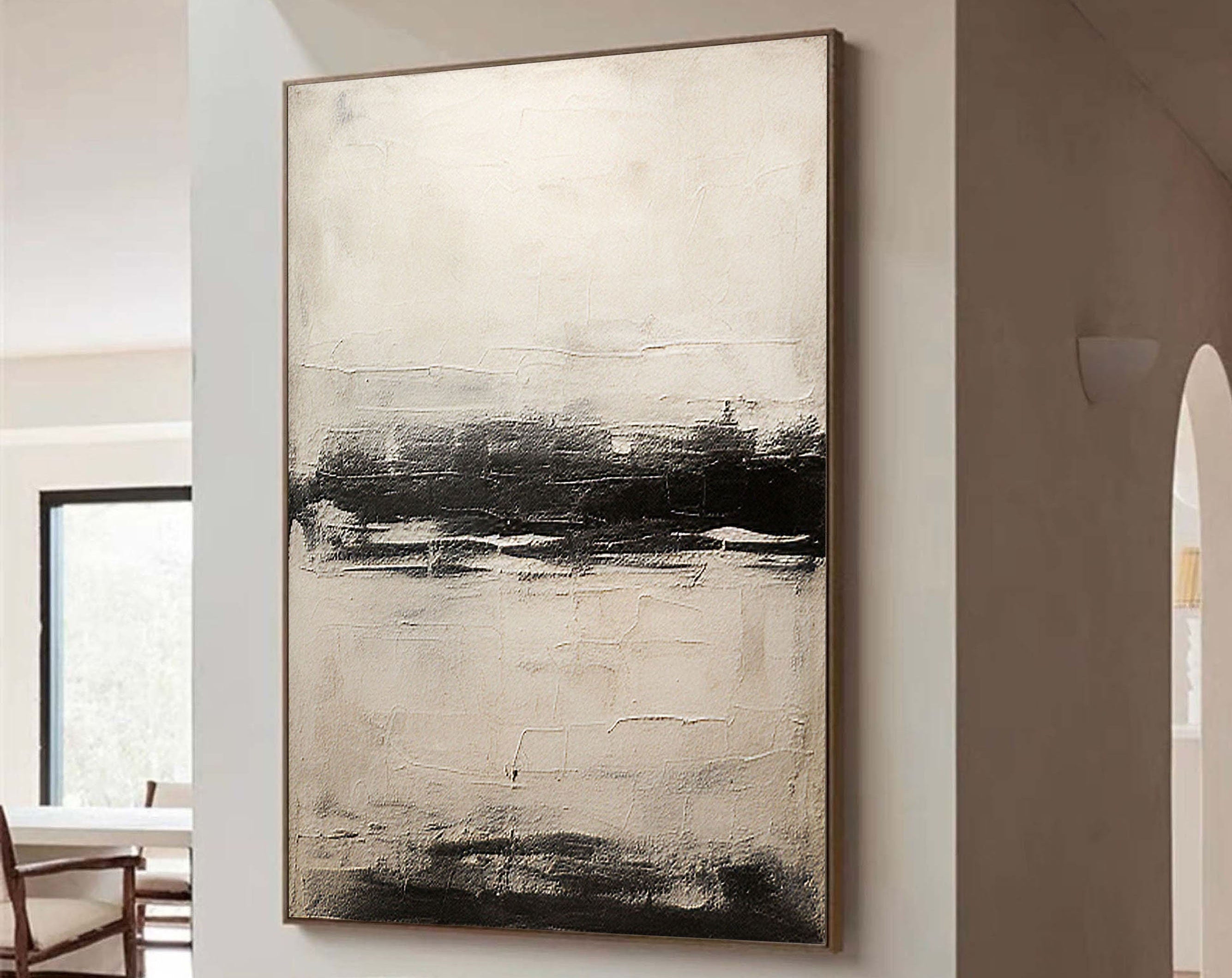 vipgallery Black & White Abstract Painting #CXA 014