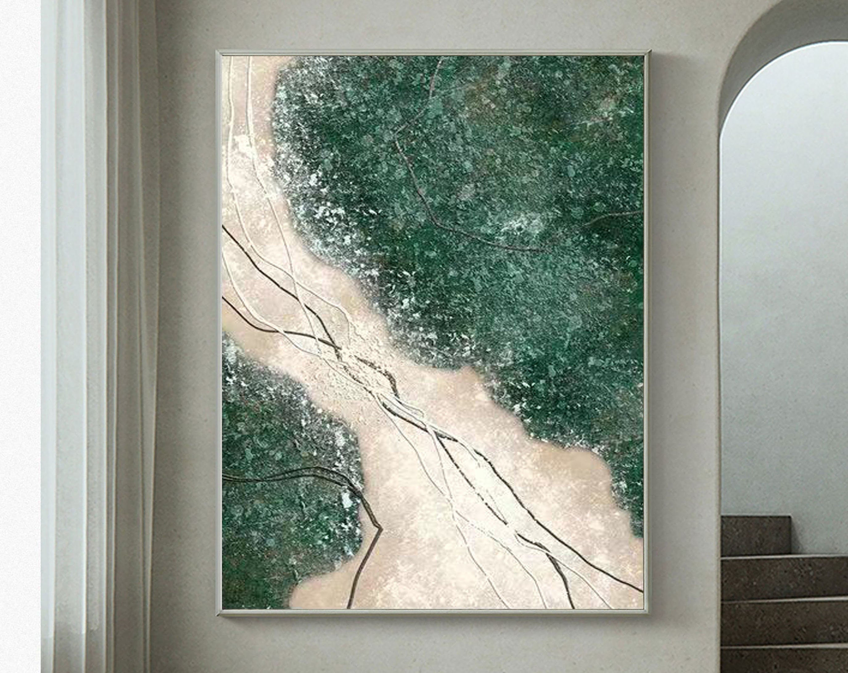 vipgallery Blue & Green Abstract Painting #CXA 007