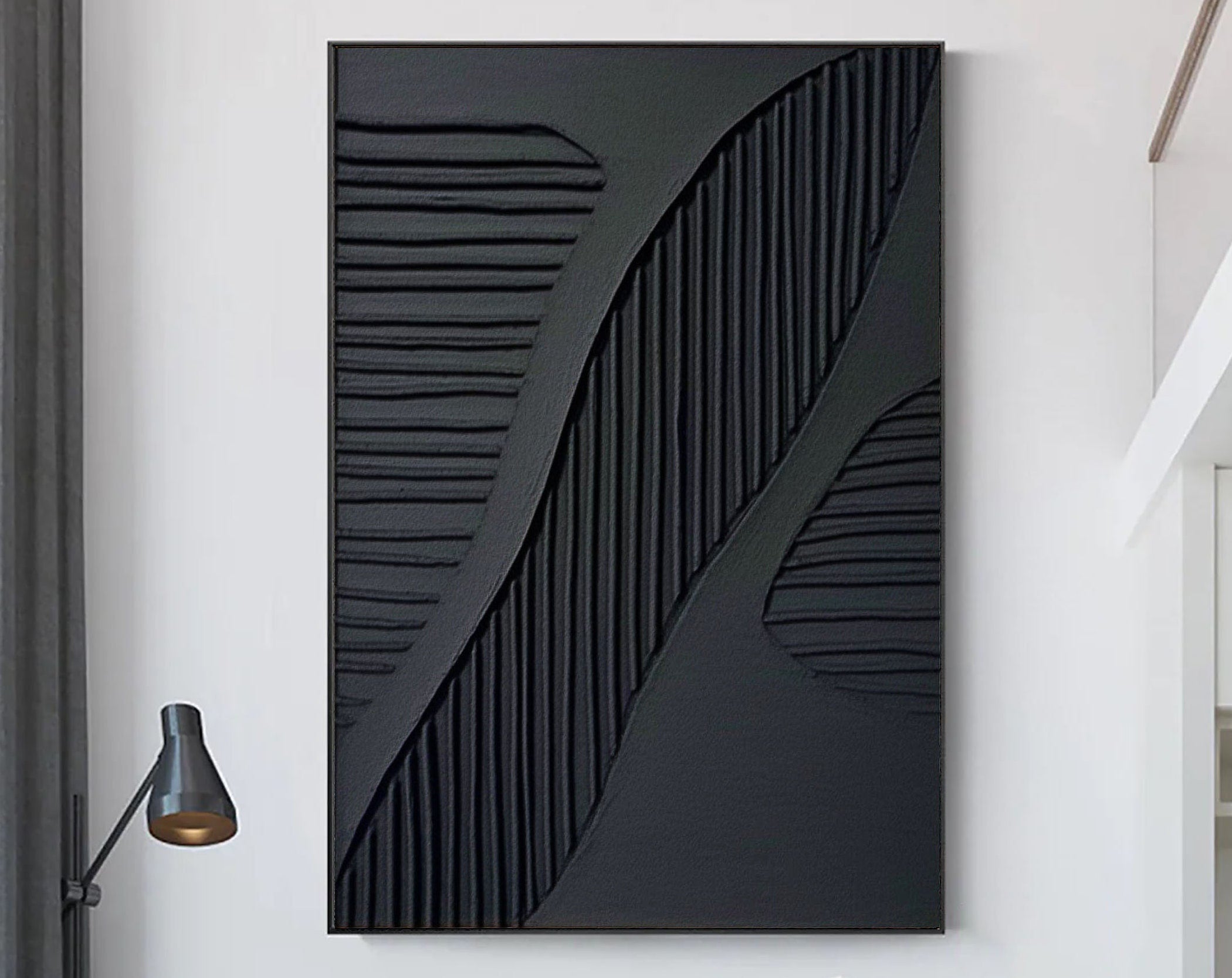 vipgallery Black & White Abstract Painting #CXA 009