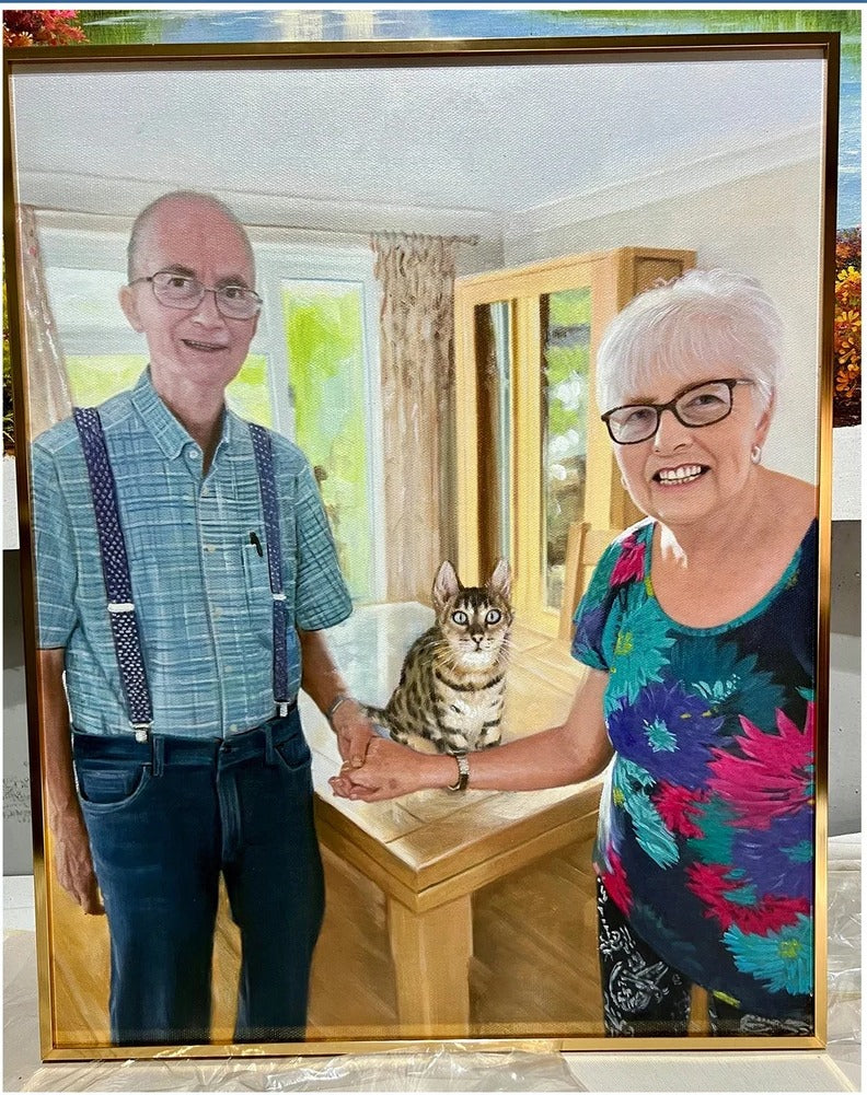 vipgallery Custom Oil Painting Portraits from Your Photos - Family & Pets#12