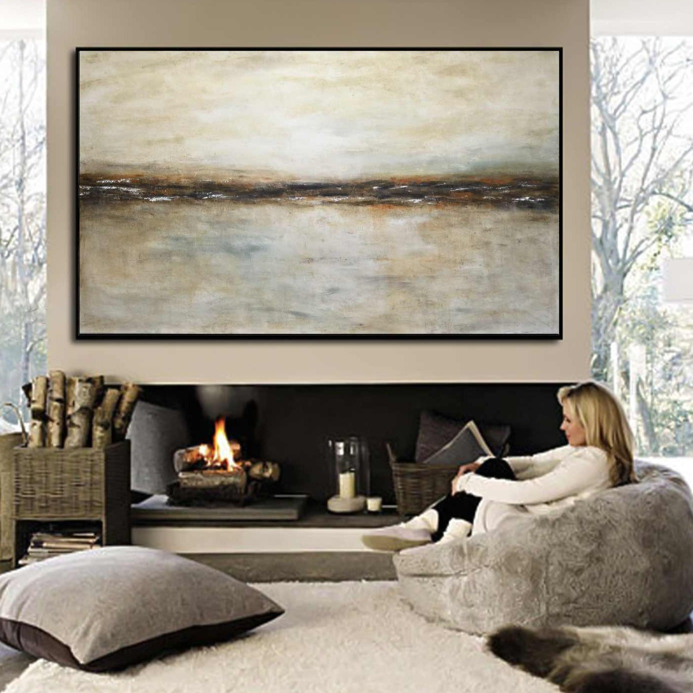 vipgallery Landscape Painting Horizon Living Room Artwork "Dreaming the Journey"