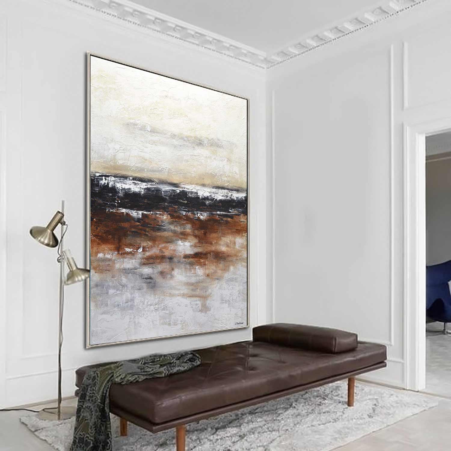 vipgallery Textured Vertical Painting Handmade "Inner Calm"