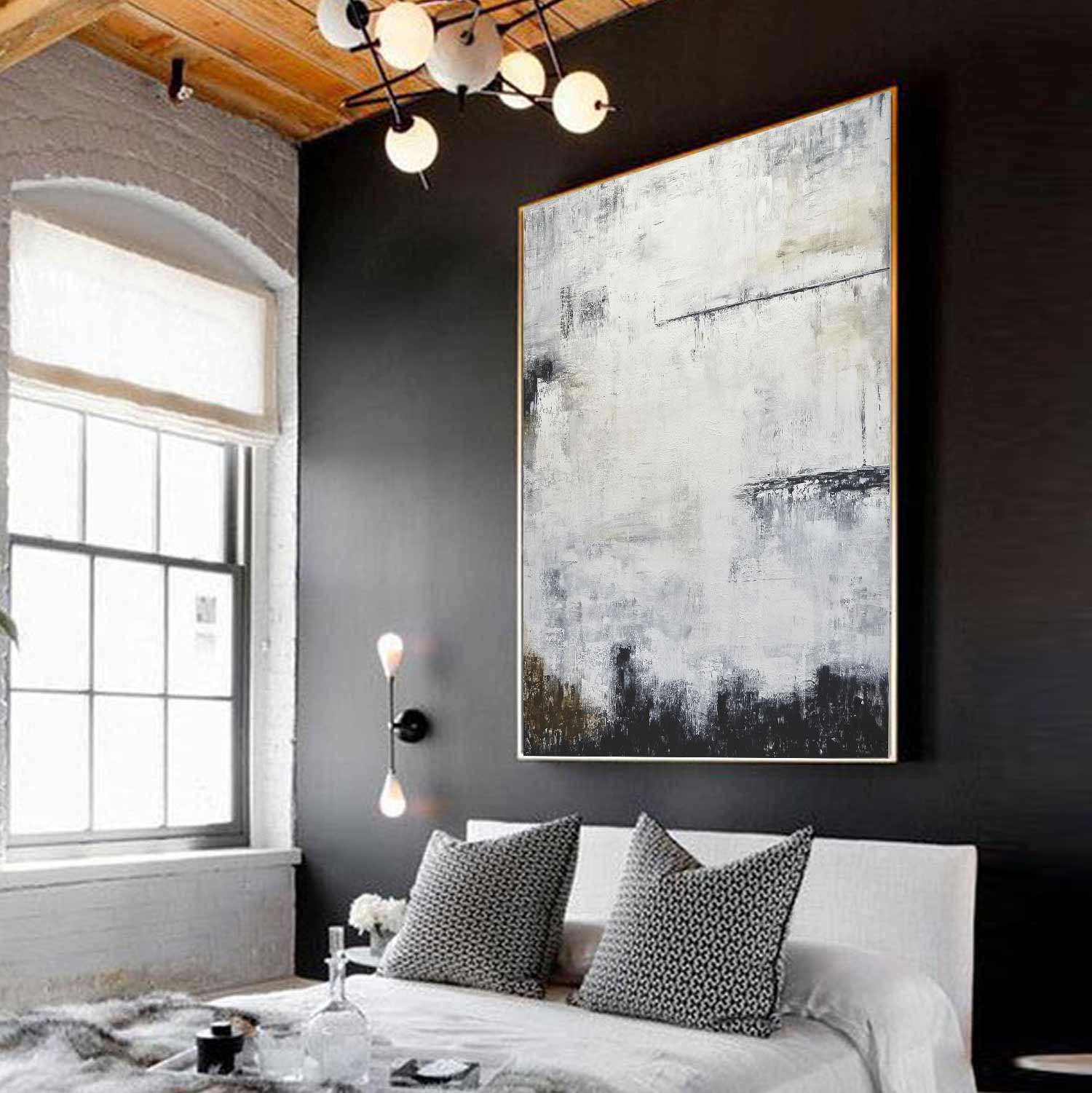 vipgallery Large Vertical Contemporary Abstract Painting "Chances"