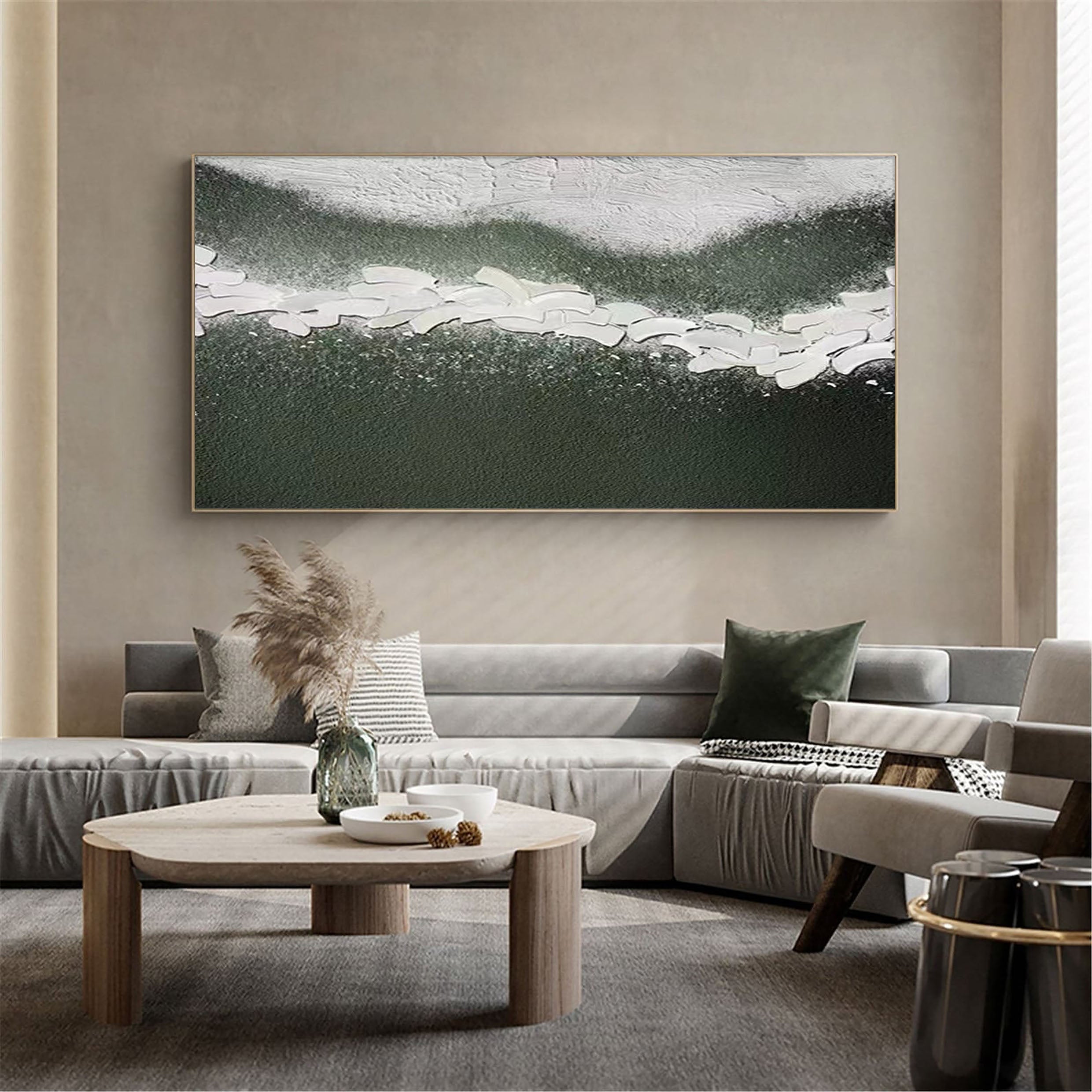 vipgallery Blue & Green Abstract Painting #CXA 011
