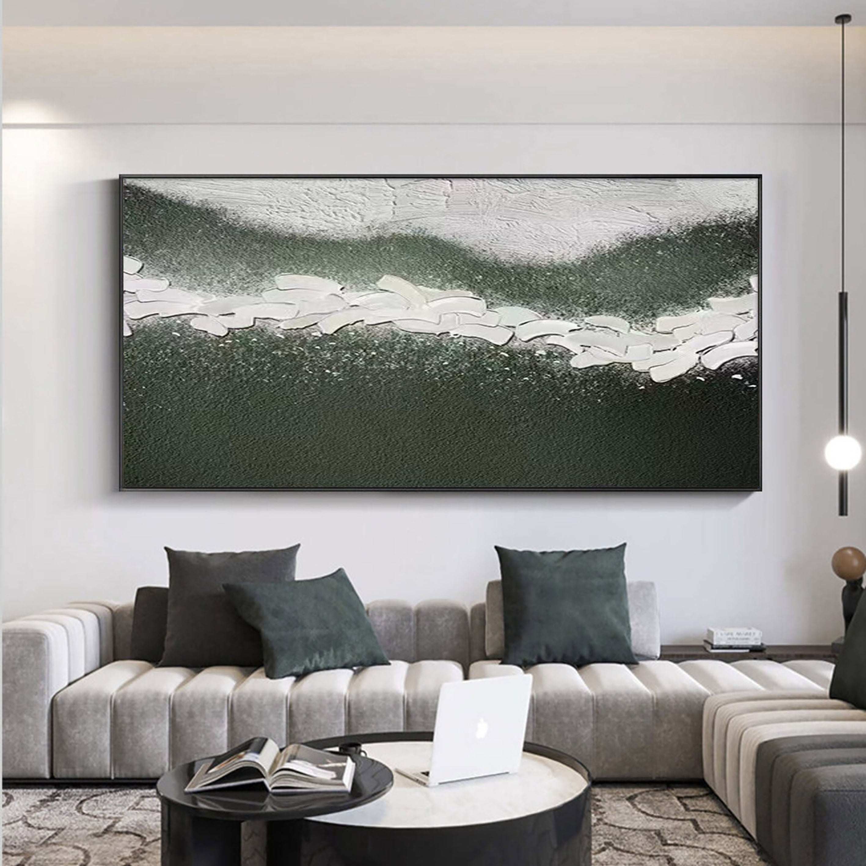 vipgallery Blue & Green Abstract Painting #CXA 011