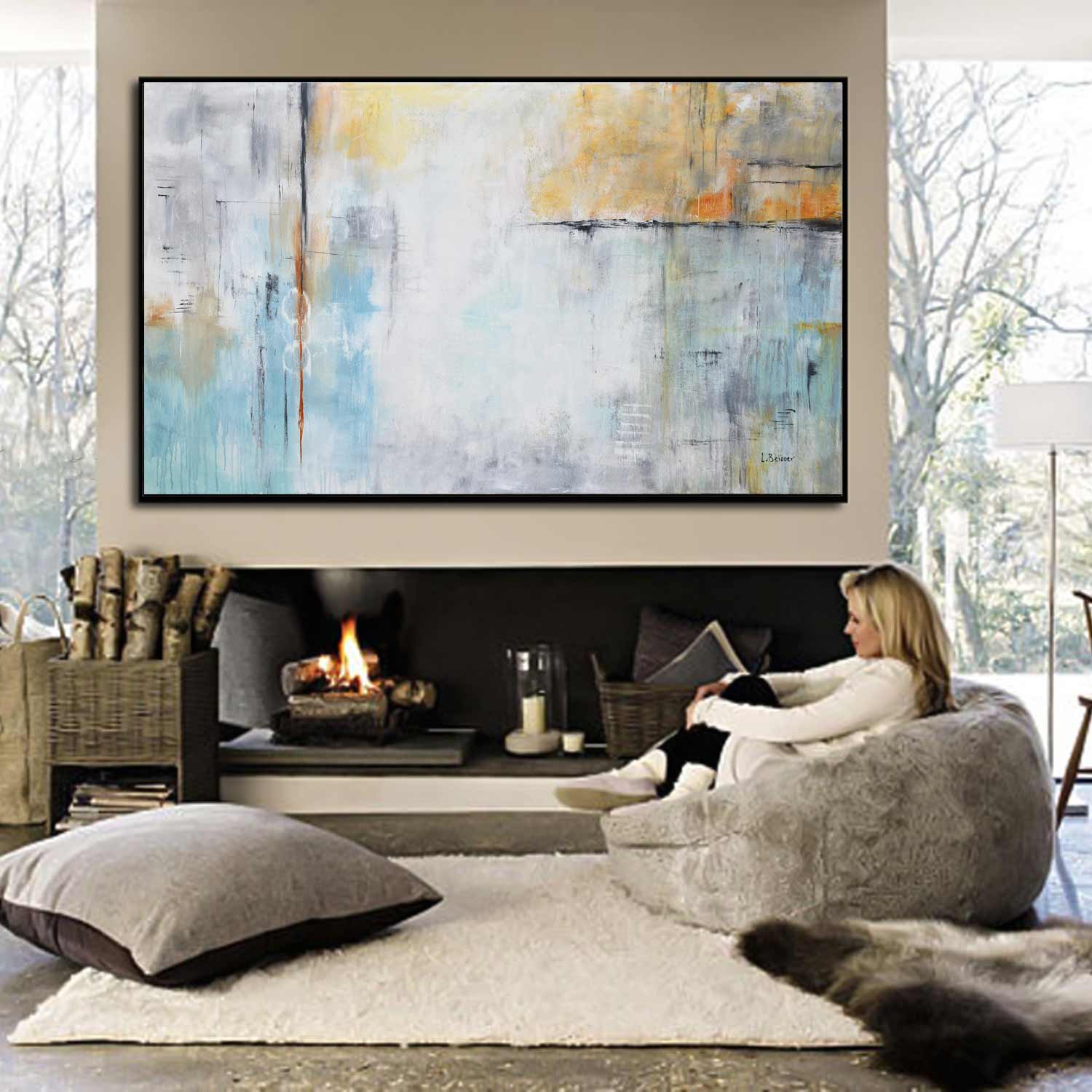 vipgallery Modern Abstract NYC Loft Style Painting "Urban Playground"