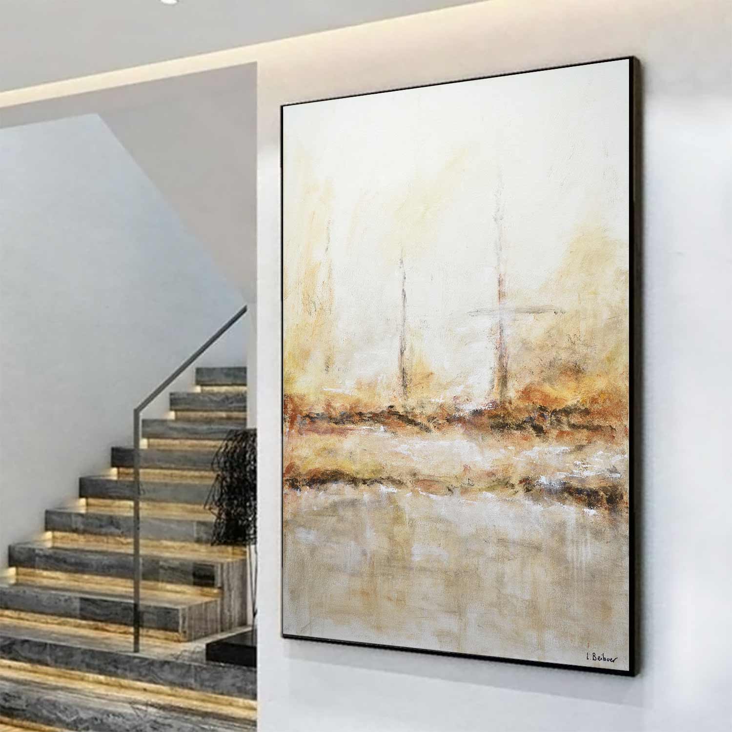 vipgallery Natural Colors Large Current Abstract Painting "Taken"