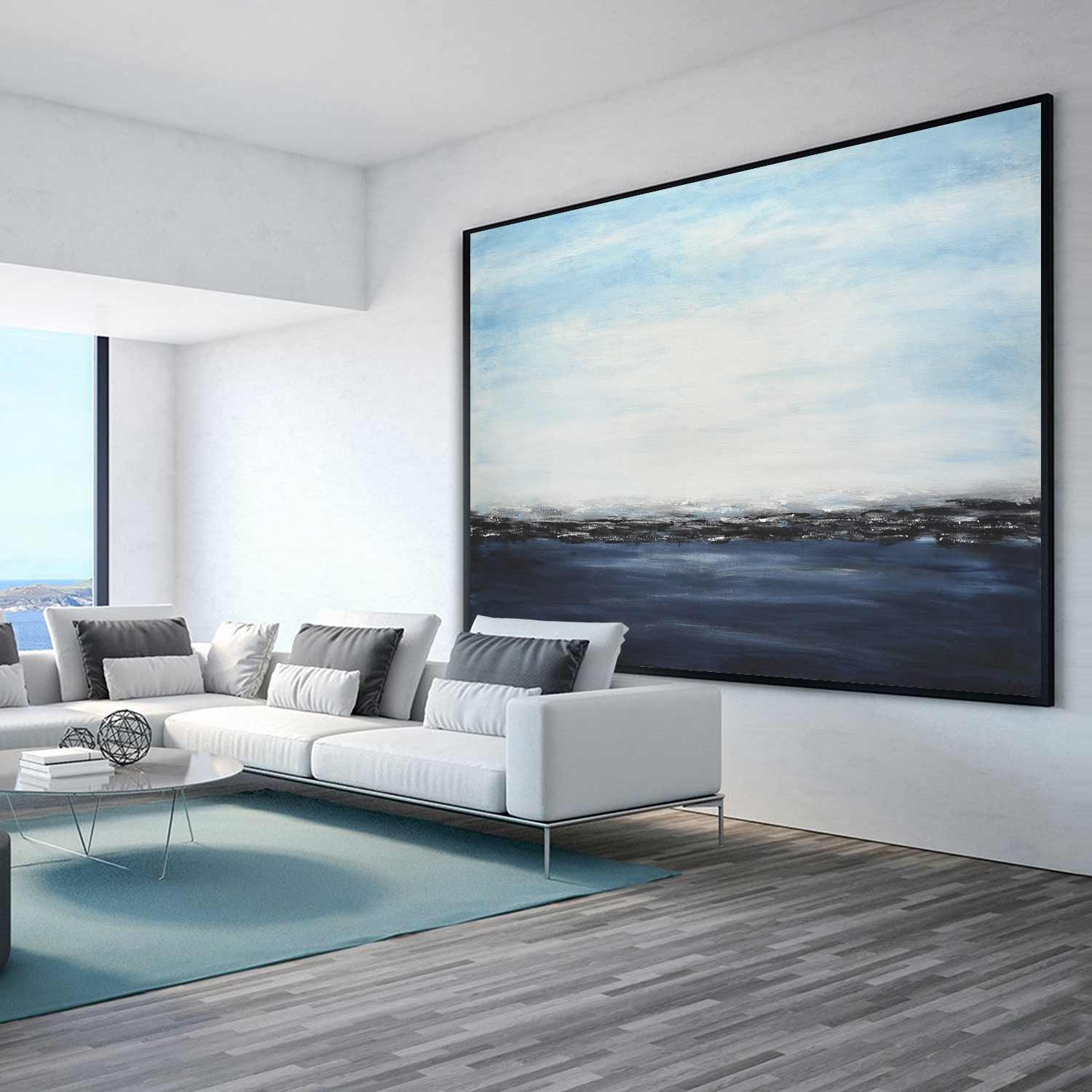 vipgallery Seascape Oil Painting Waves Wall Art "Deep Blue"