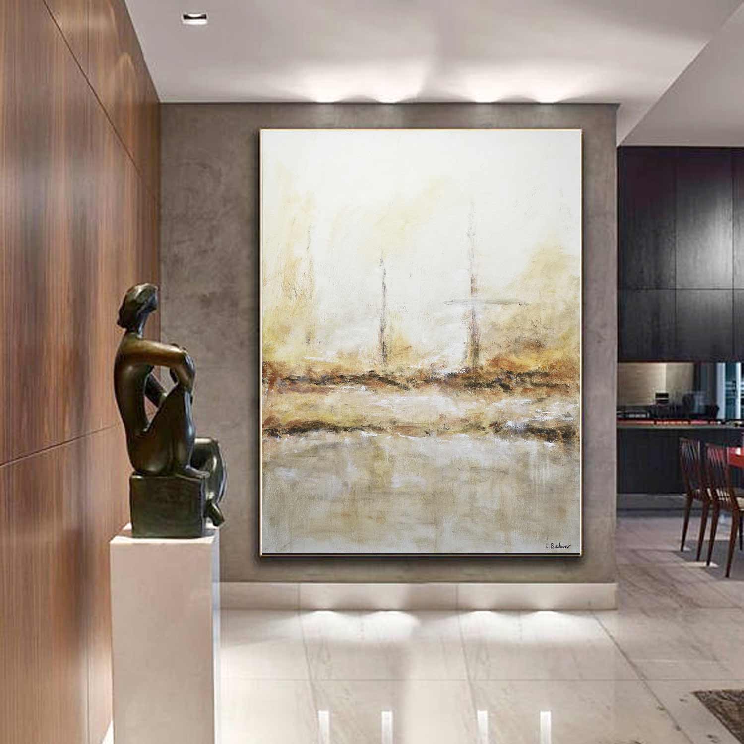 vipgallery Natural Colors Large Current Abstract Painting "Taken"