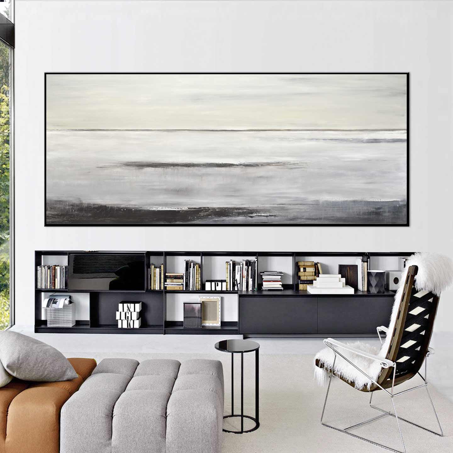 vipgallery Large Abstract Painting Subdued Wall Art "Calm the Senses"