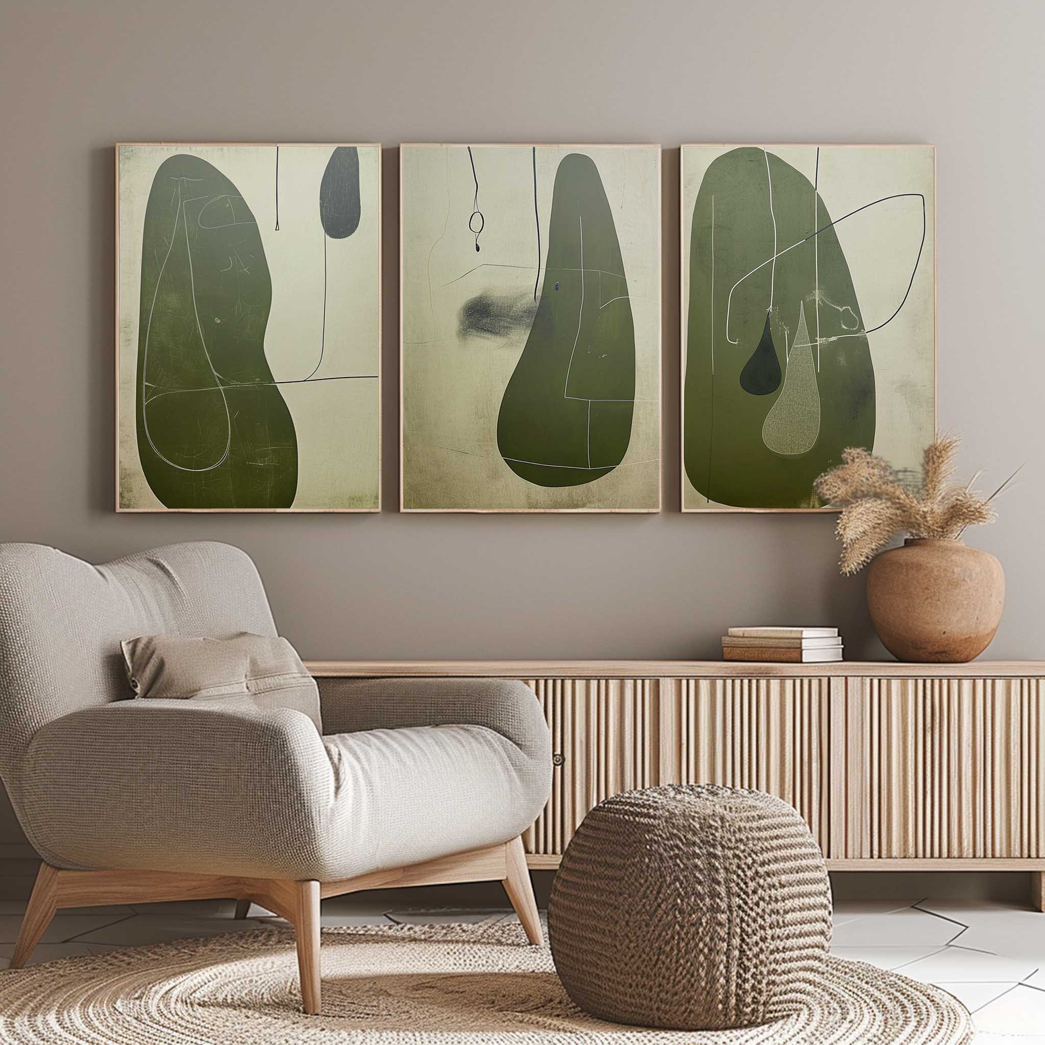 vipgallery Abstract Painting Set of 3 #SP148