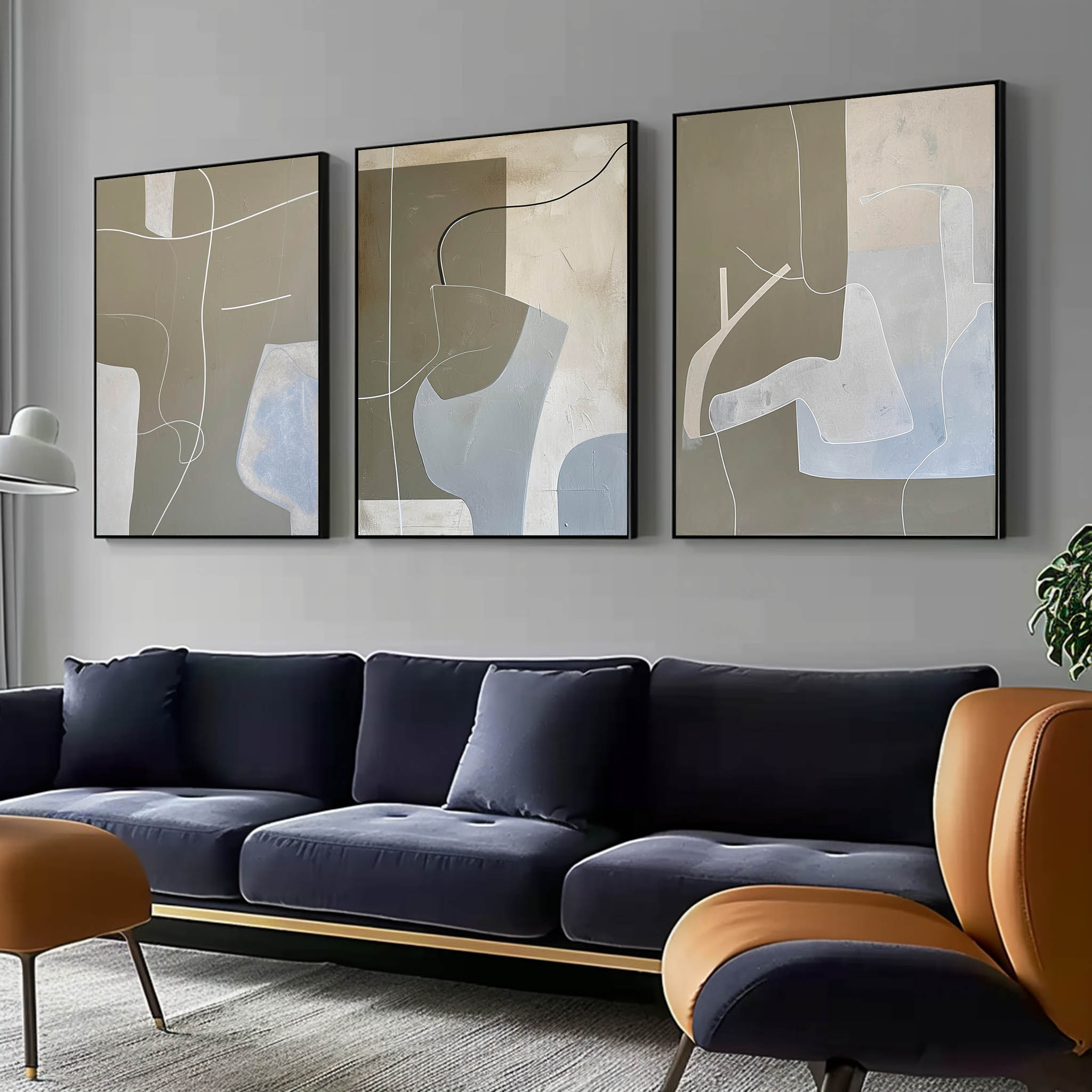 vipgallery Abstract Painting Set of 3 #SP151
