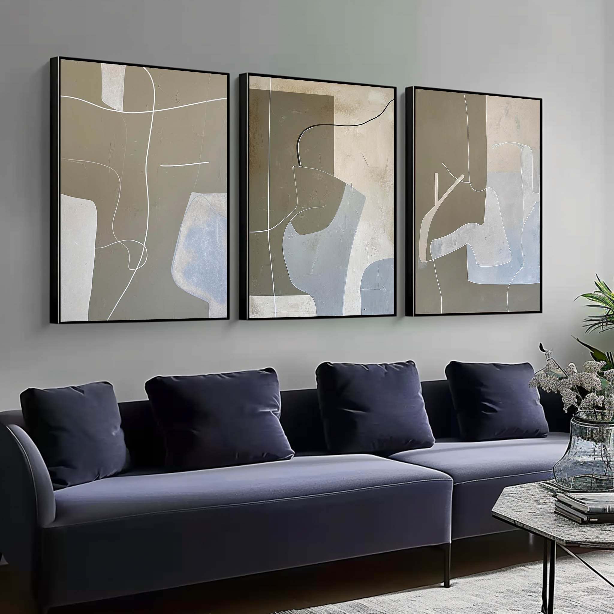 vipgallery Abstract Painting Set of 3 #SP151