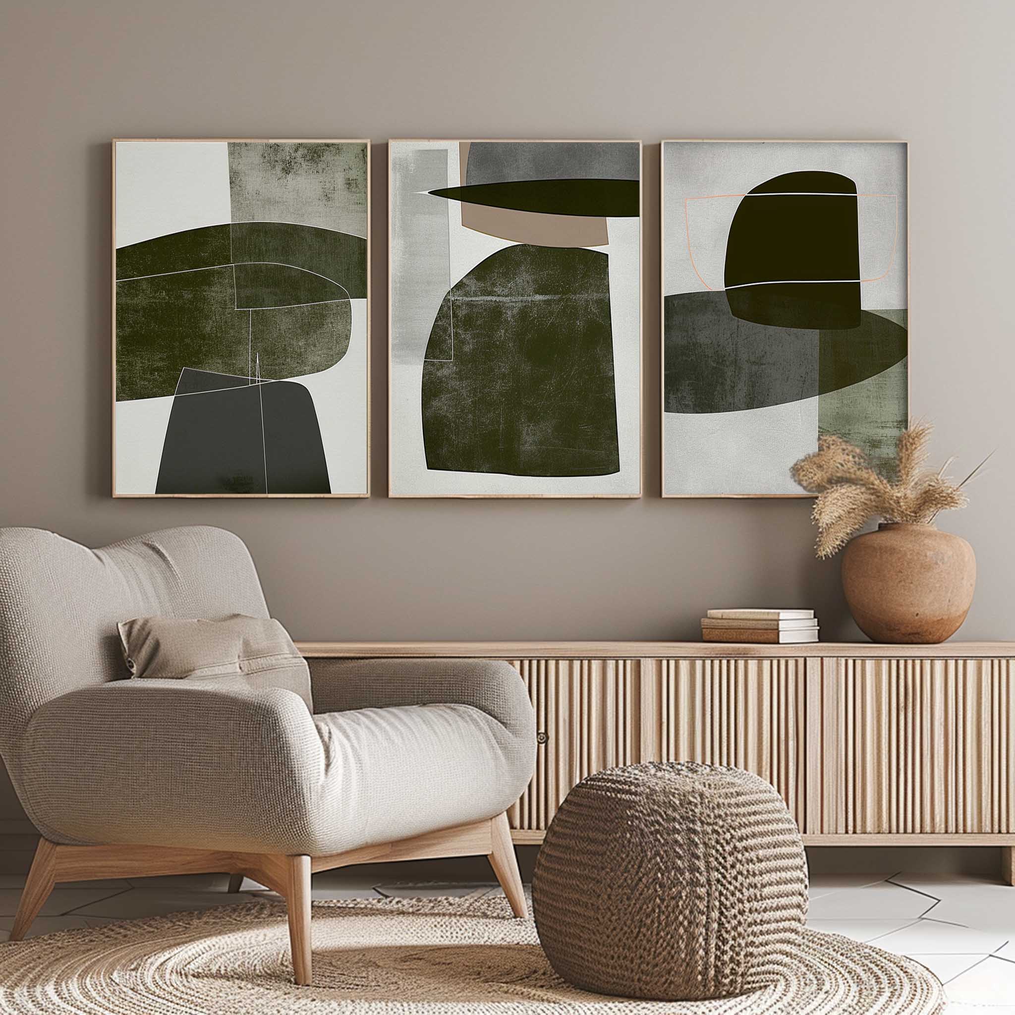 vipgallery Abstract Painting Set of 3 #SP150