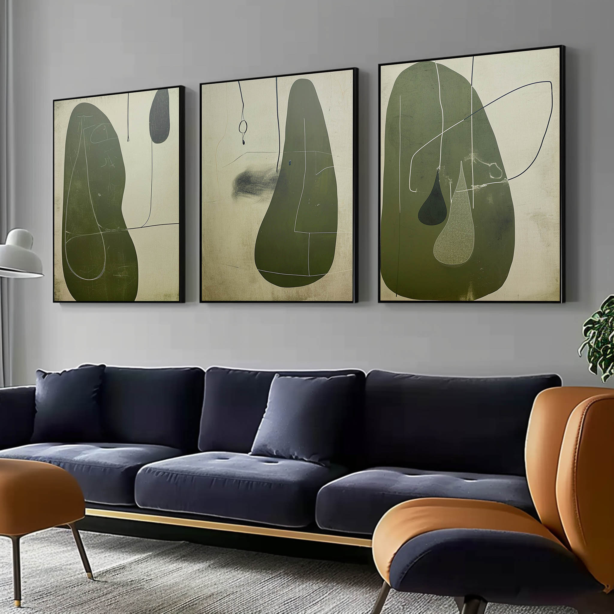 vipgallery Abstract Painting Set of 3 #SP148
