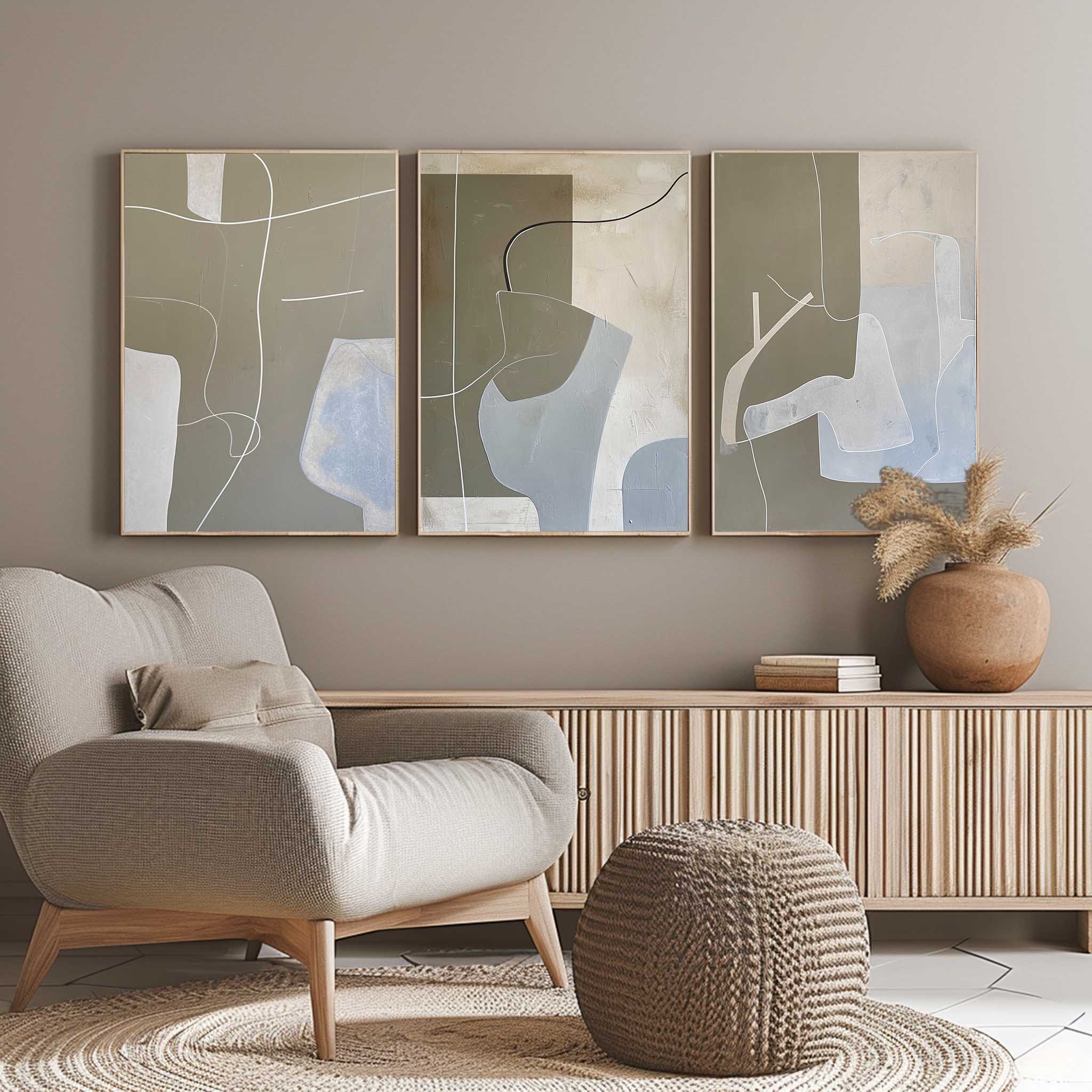 vipgallery Abstract Painting Set of 3 #SP151