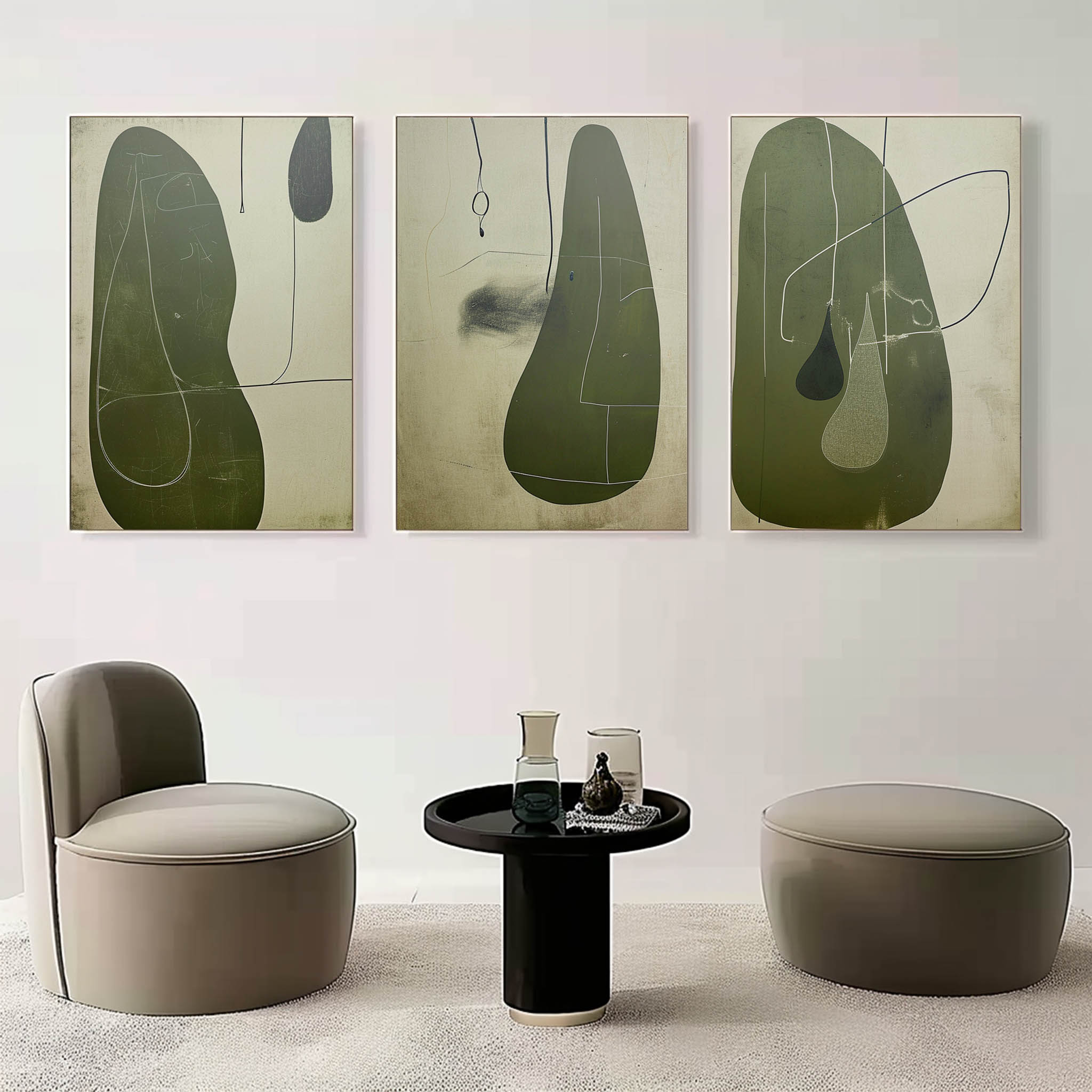 vipgallery Abstract Painting Set of 3 #SP148