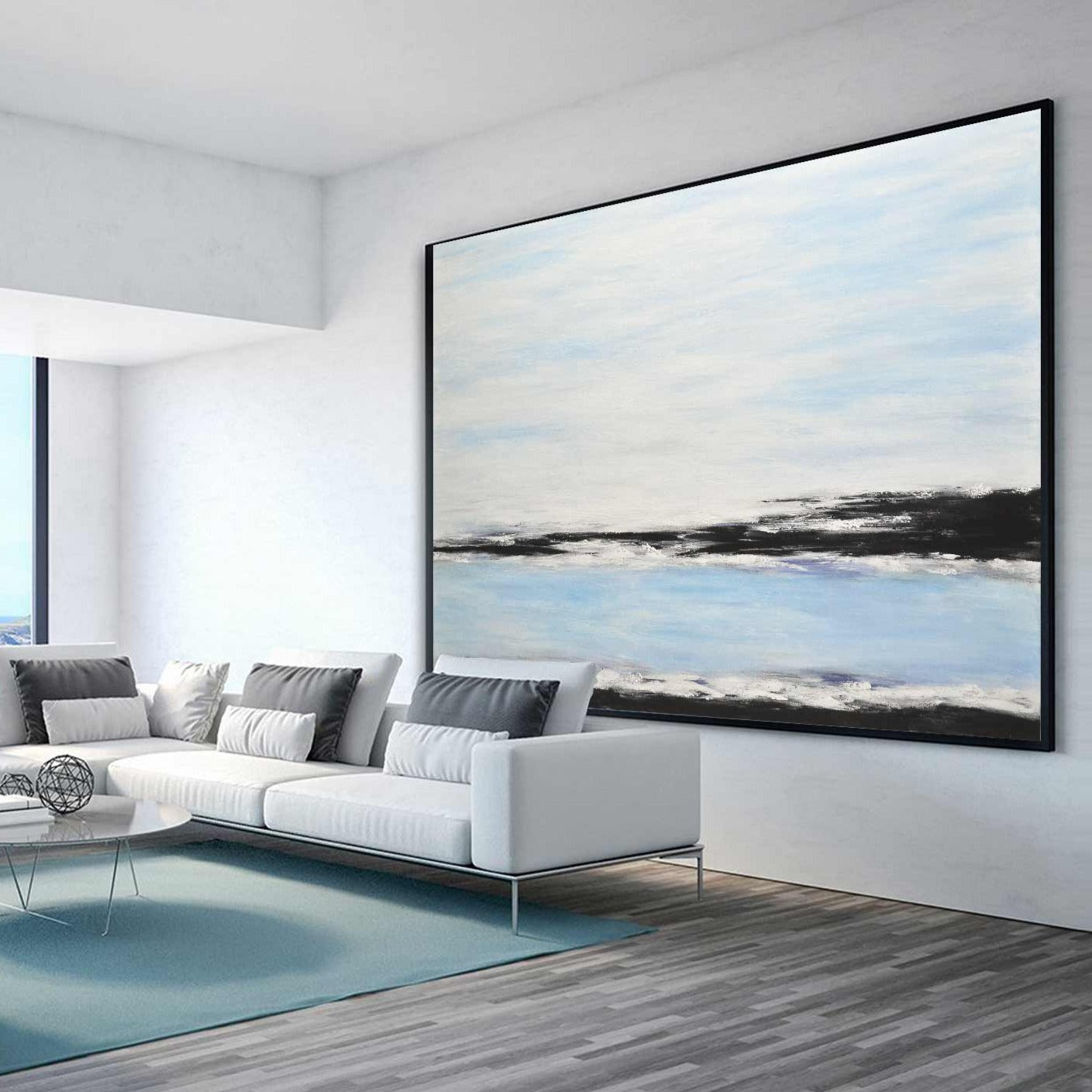 vipgallery Blue Seascape Horizon Painting "Timeless Waters"