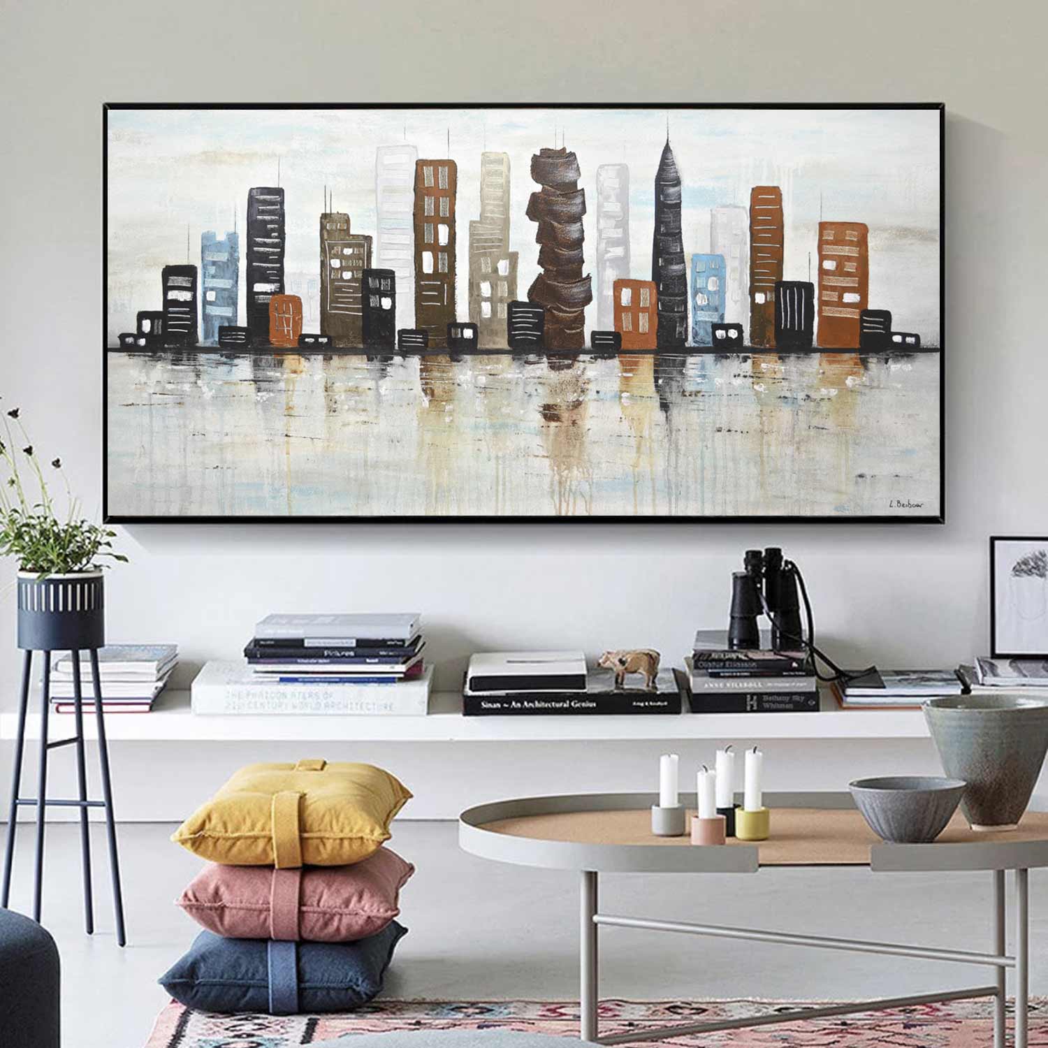 vipgallery Skyline Painting Abstract City Buildings "City of Dreams"