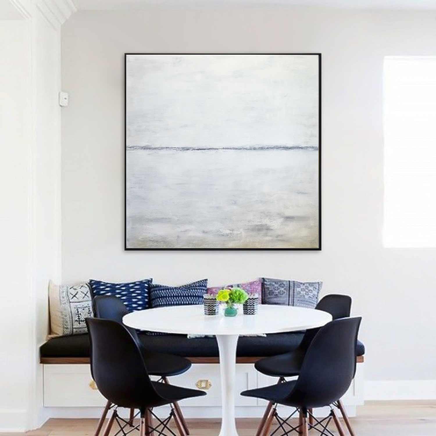 vipgallery Easy Minimalist White Painting Landscape Art "Indecision"