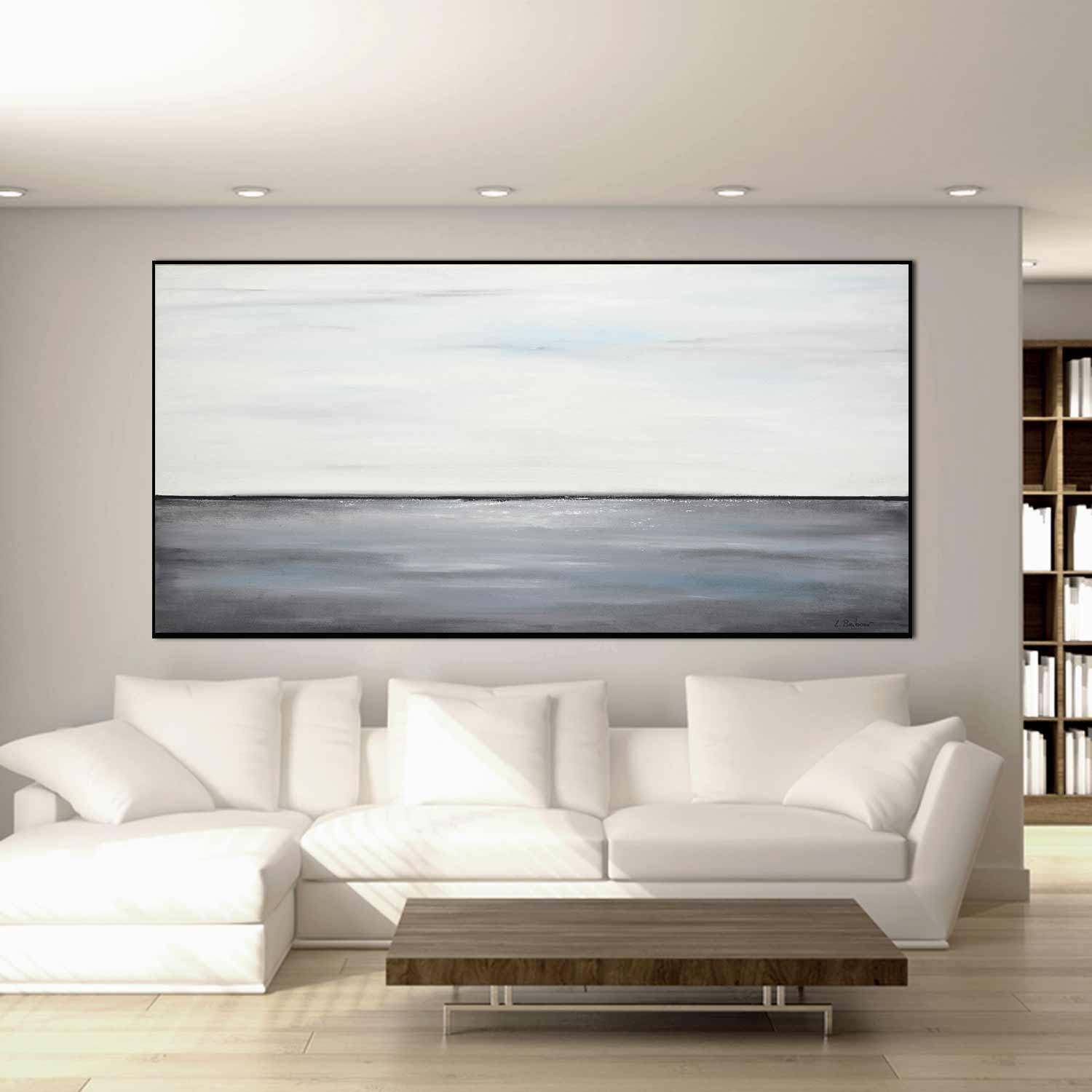 vipgallery Landscape Art Timeless Design Huge Painting "Gray Waters"