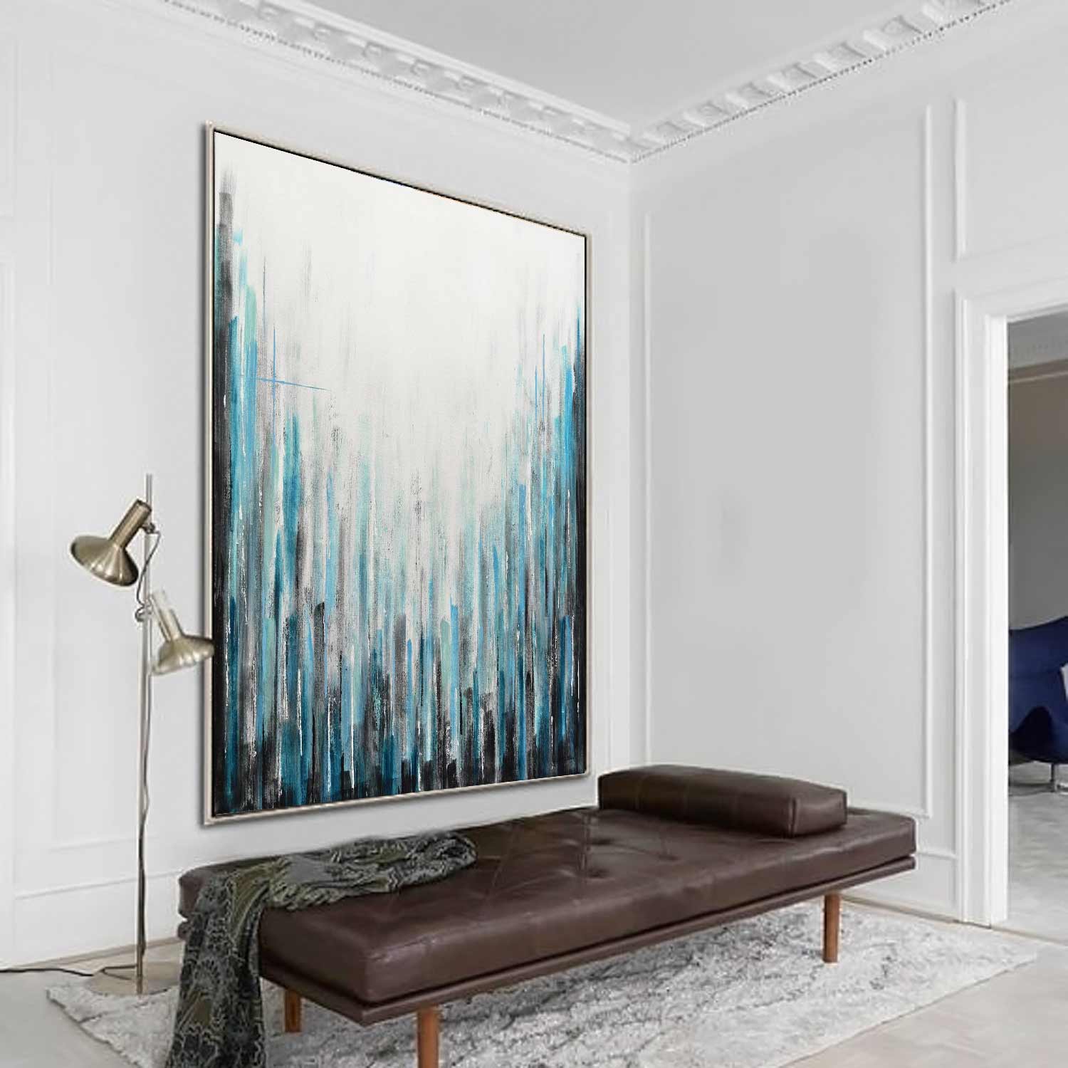 vipgallery Modern Geometric Stripes Painting "Into the Mist"