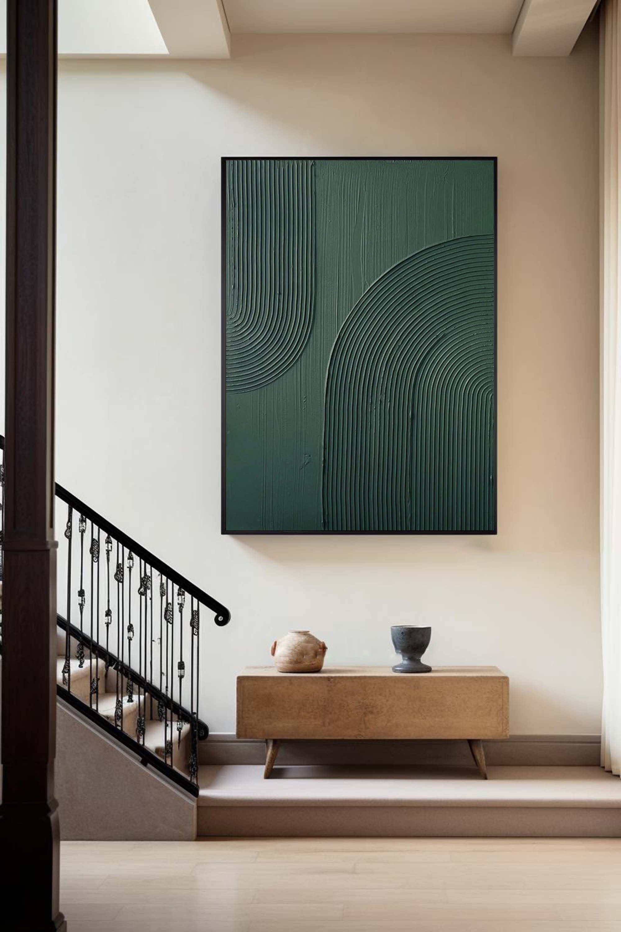 vipgallery Blue & Green Abstract Painting #CXA 015