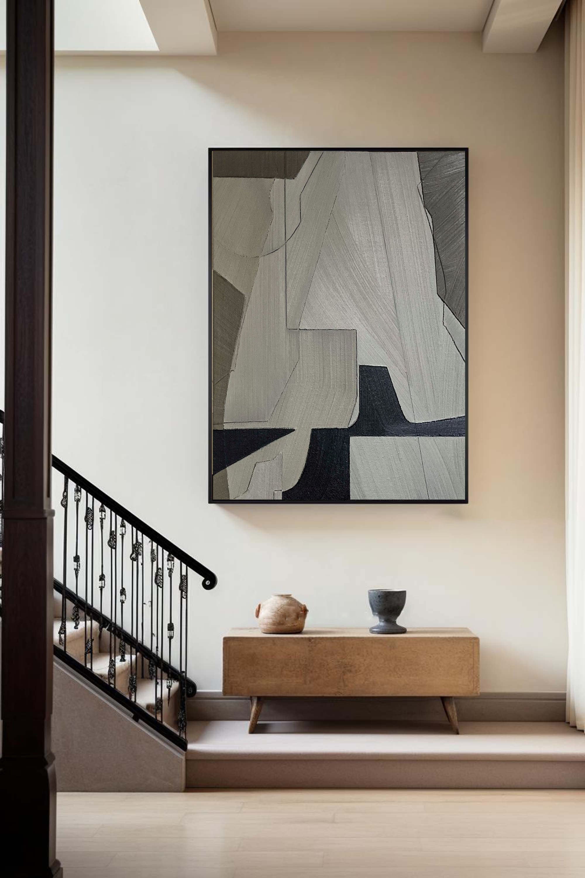 vipgallery Grey Minimalist Painting #CXA 010