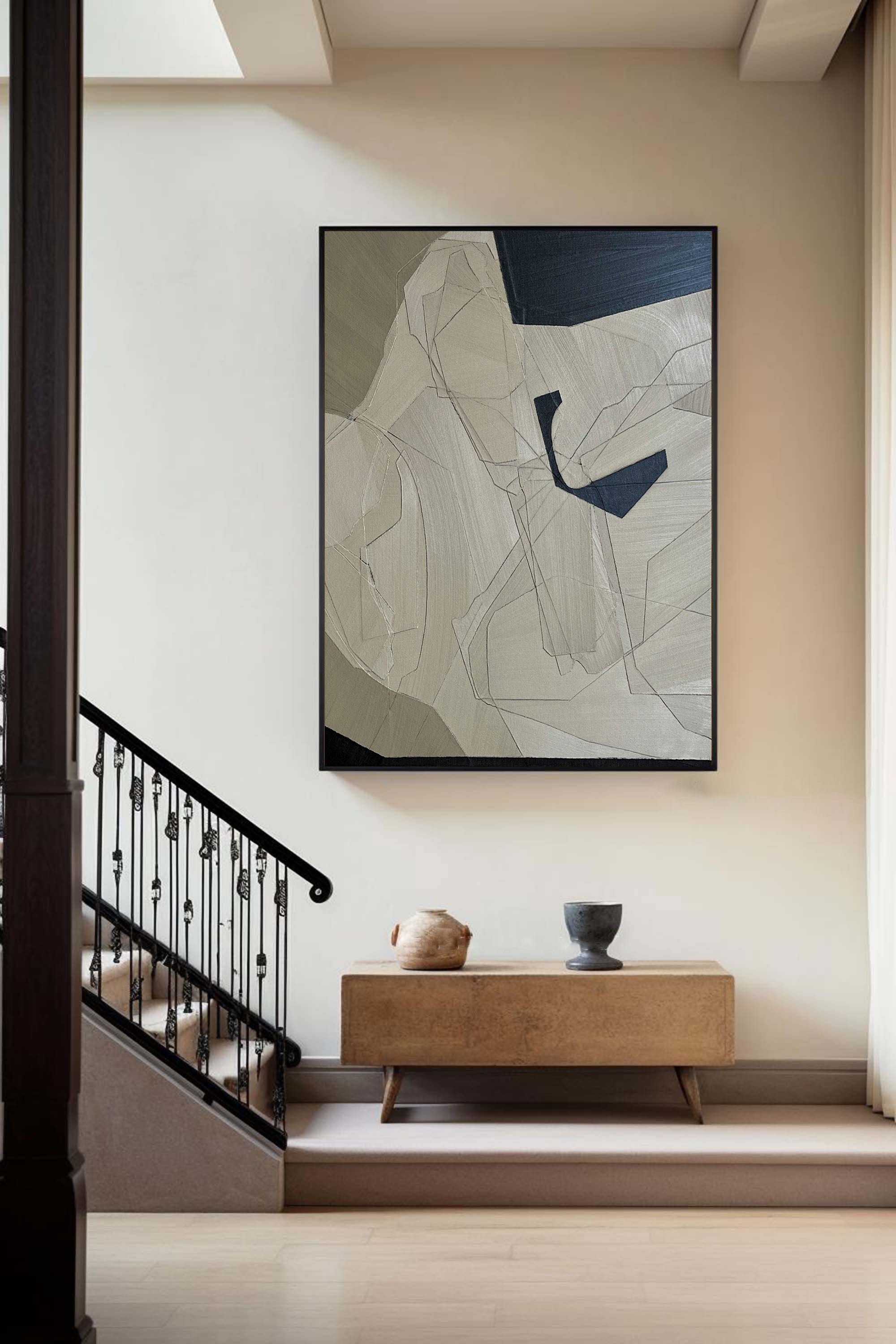 vipgallery Grey Minimalist Painting #CXA 008