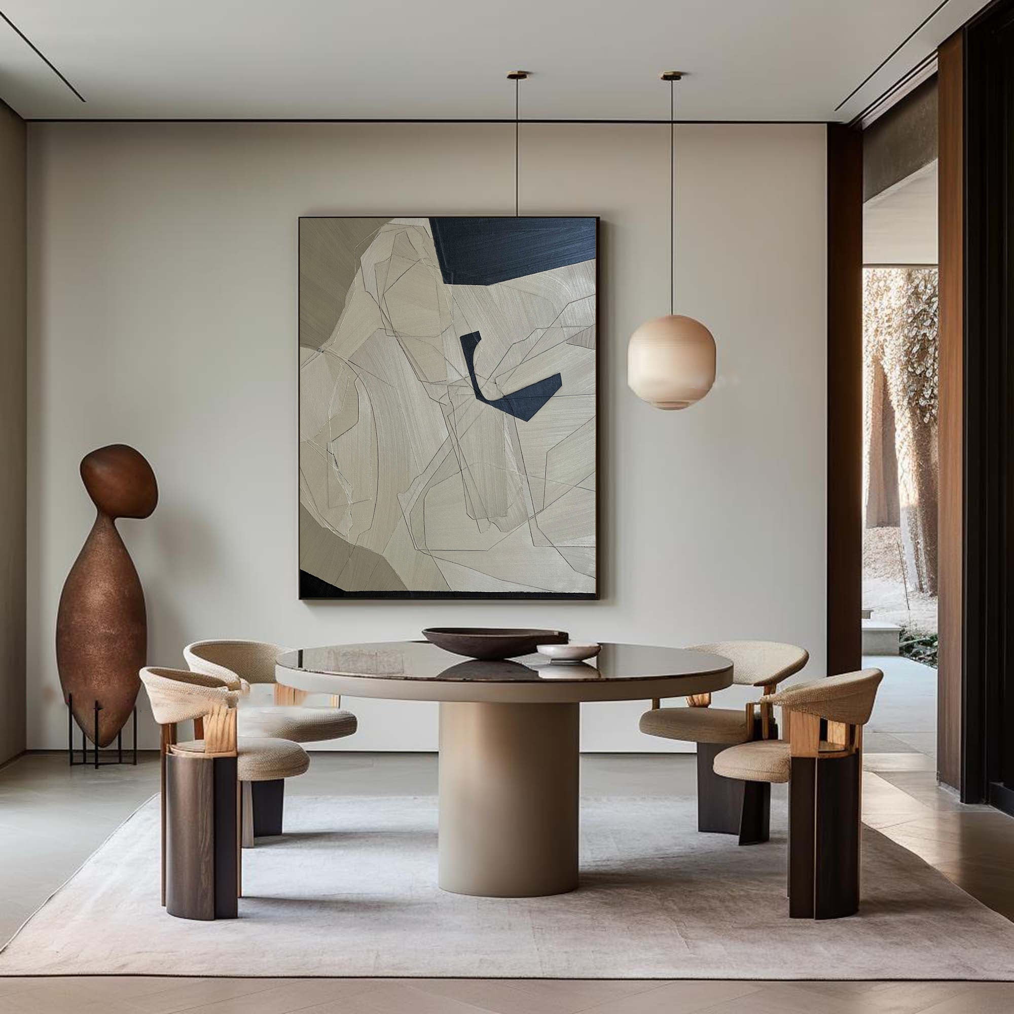vipgallery Grey Minimalist Painting #CXA 008