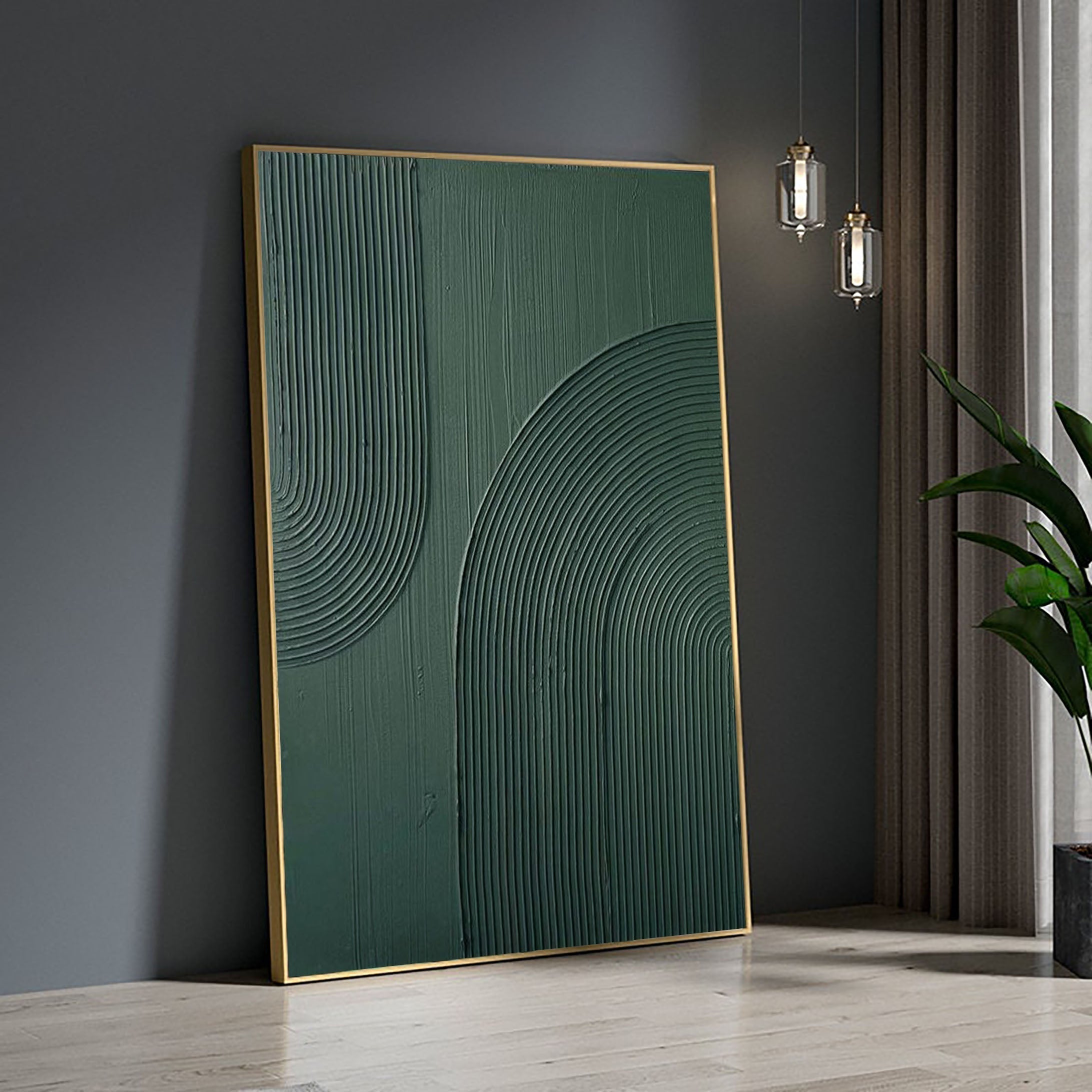 vipgallery Blue & Green Abstract Painting #CXA 015