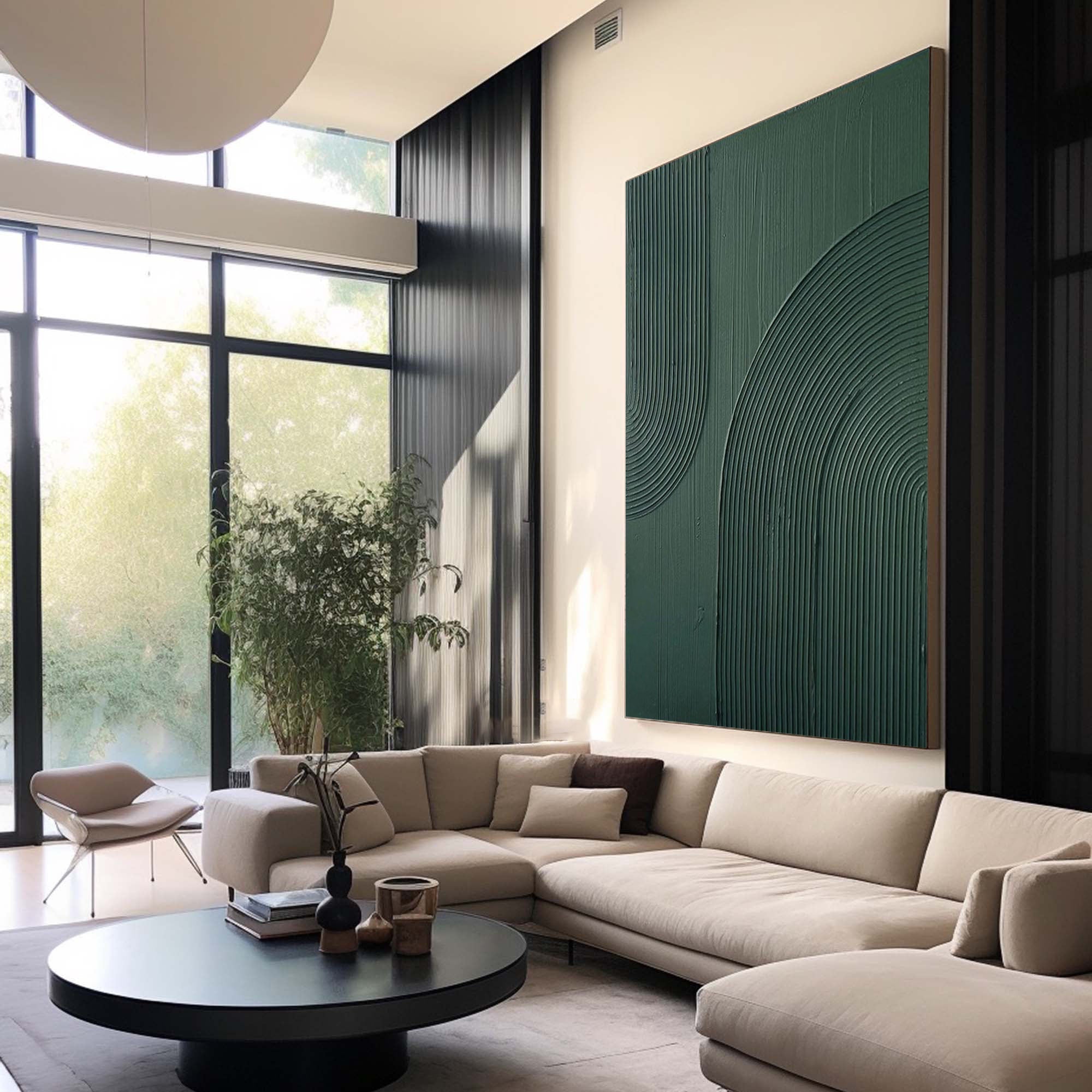 vipgallery Blue & Green Abstract Painting #CXA 015
