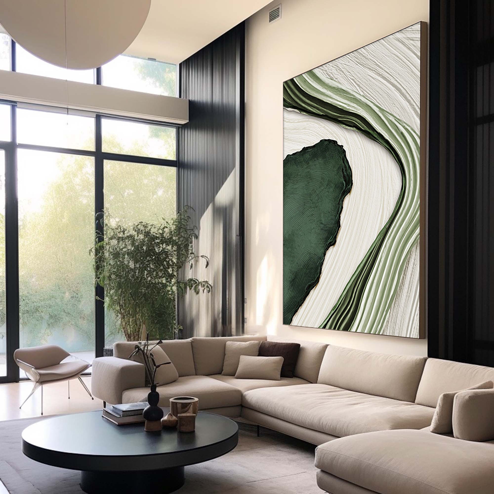 vipgallery Blue & Green Abstract Painting #CXA 014