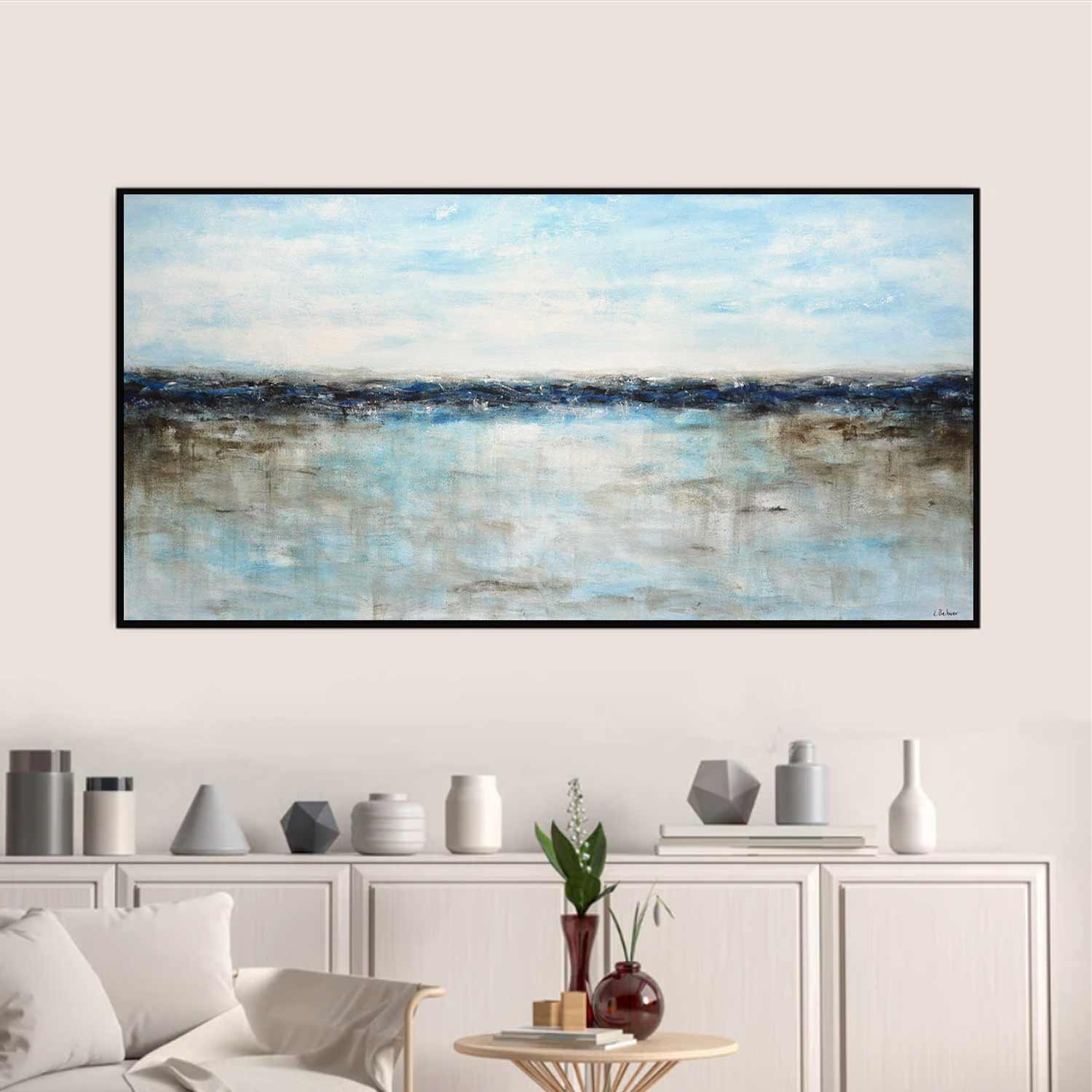 Panoramic Seascape Blue Wall Art "Homecoming"