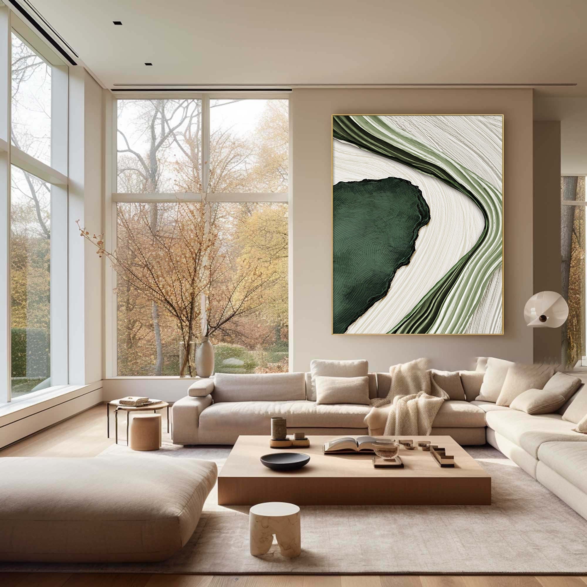 vipgallery Blue & Green Abstract Painting #CXA 014