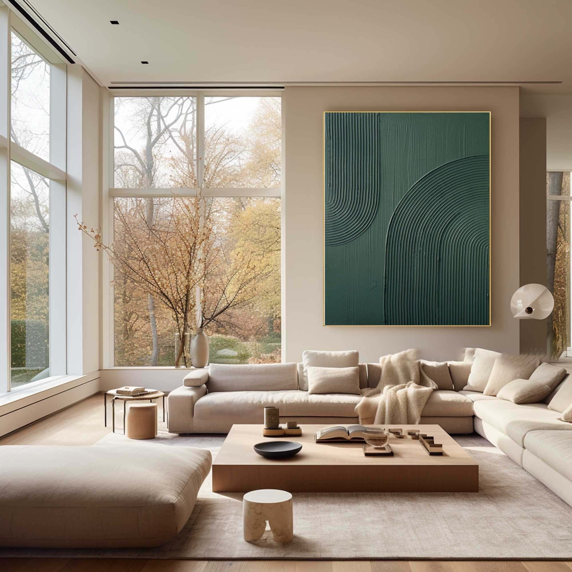 vipgallery Blue & Green Abstract Painting #CXA 015
