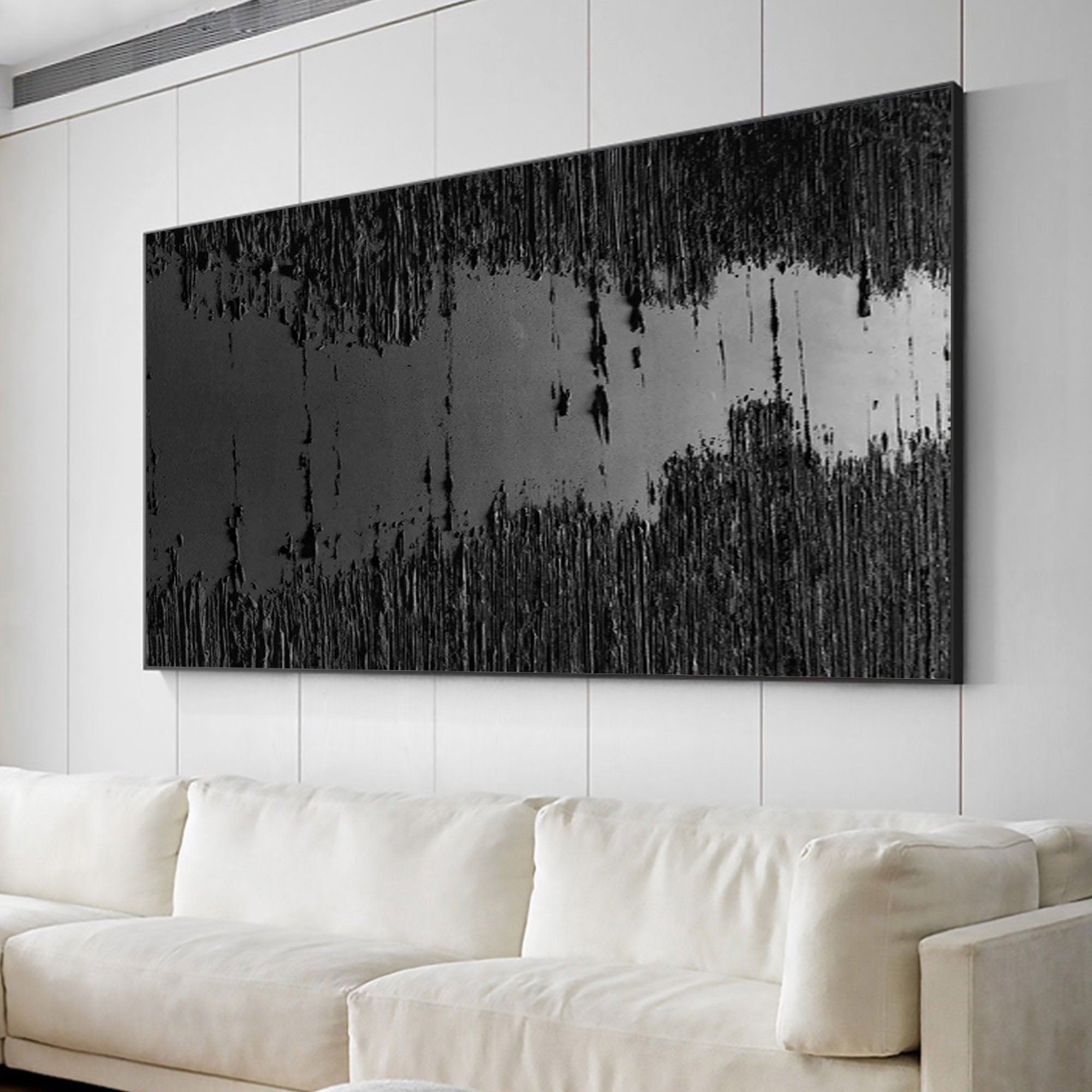 Black & White Abstract Painting #CXA 032