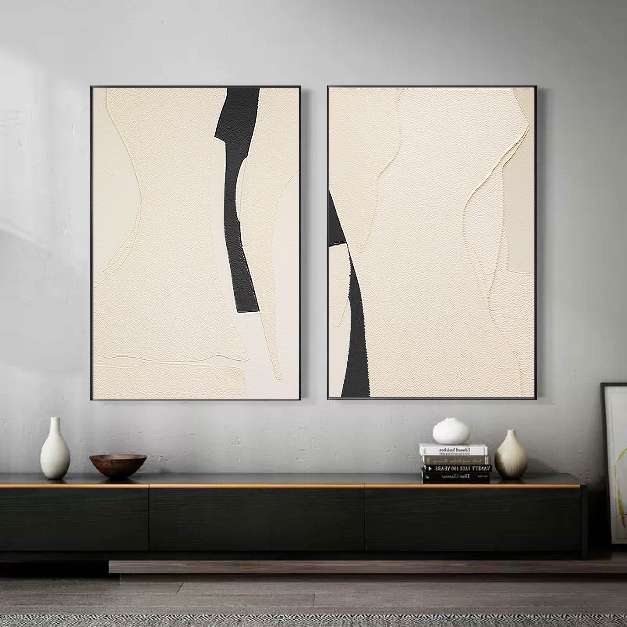 Abstract Tranquility Painting SET OF 2 #CXA 011