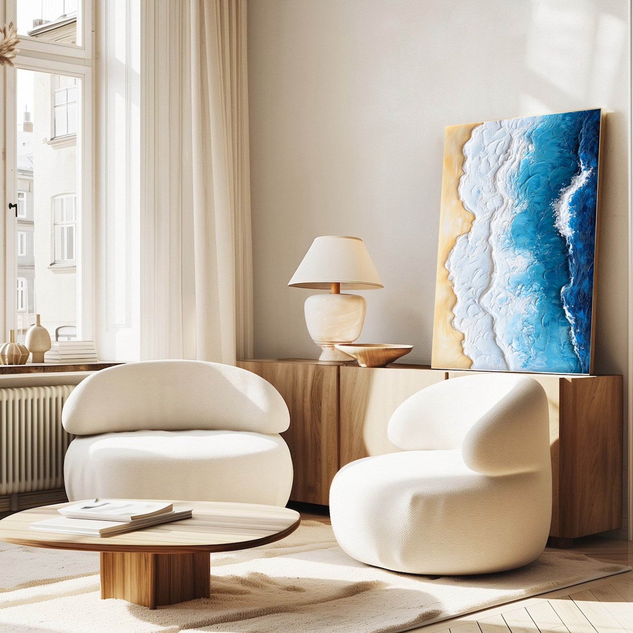 vipgallery Ocean Edge: Textured Coastal Painting