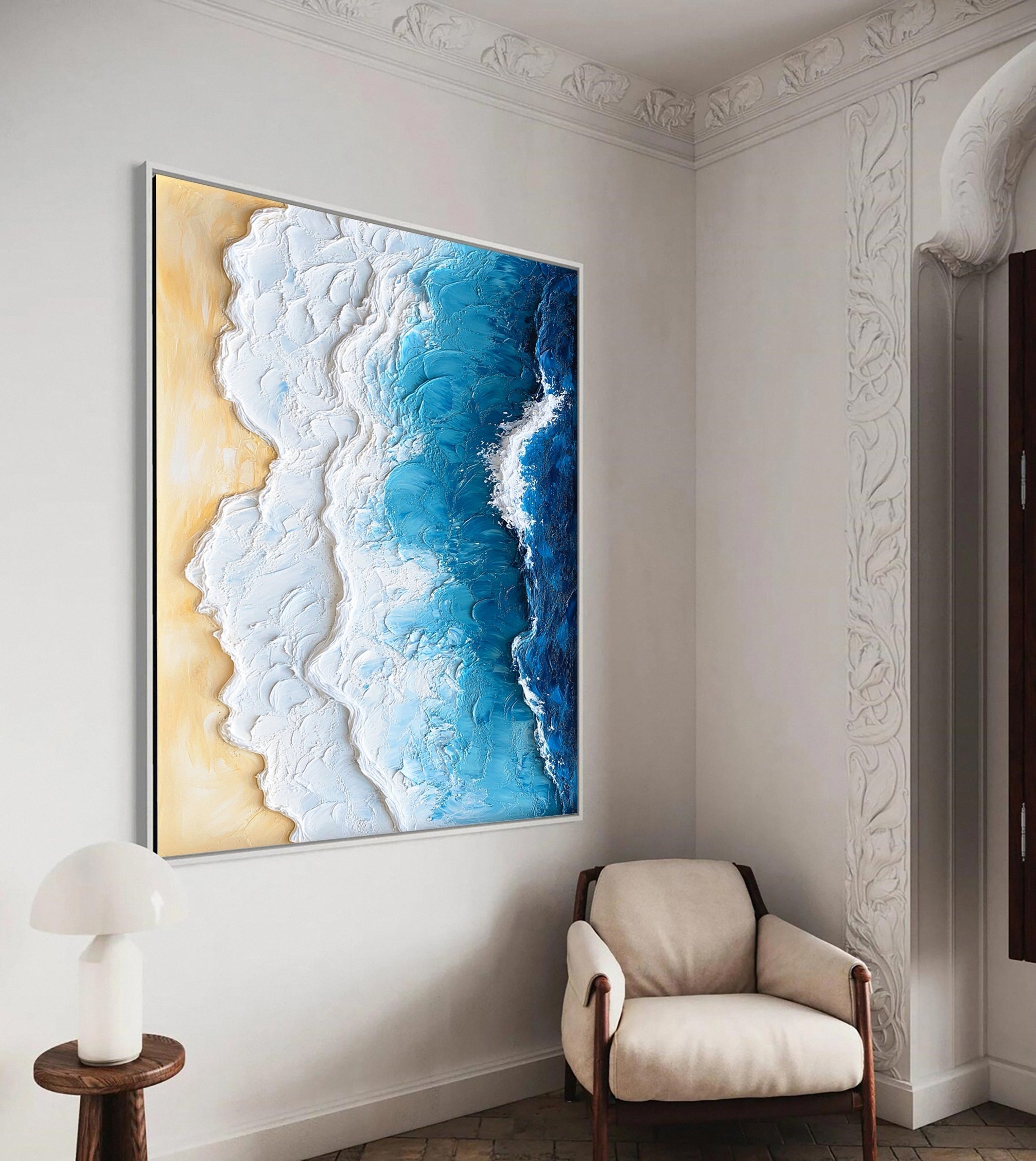 vipgallery Ocean Edge: Textured Coastal Painting