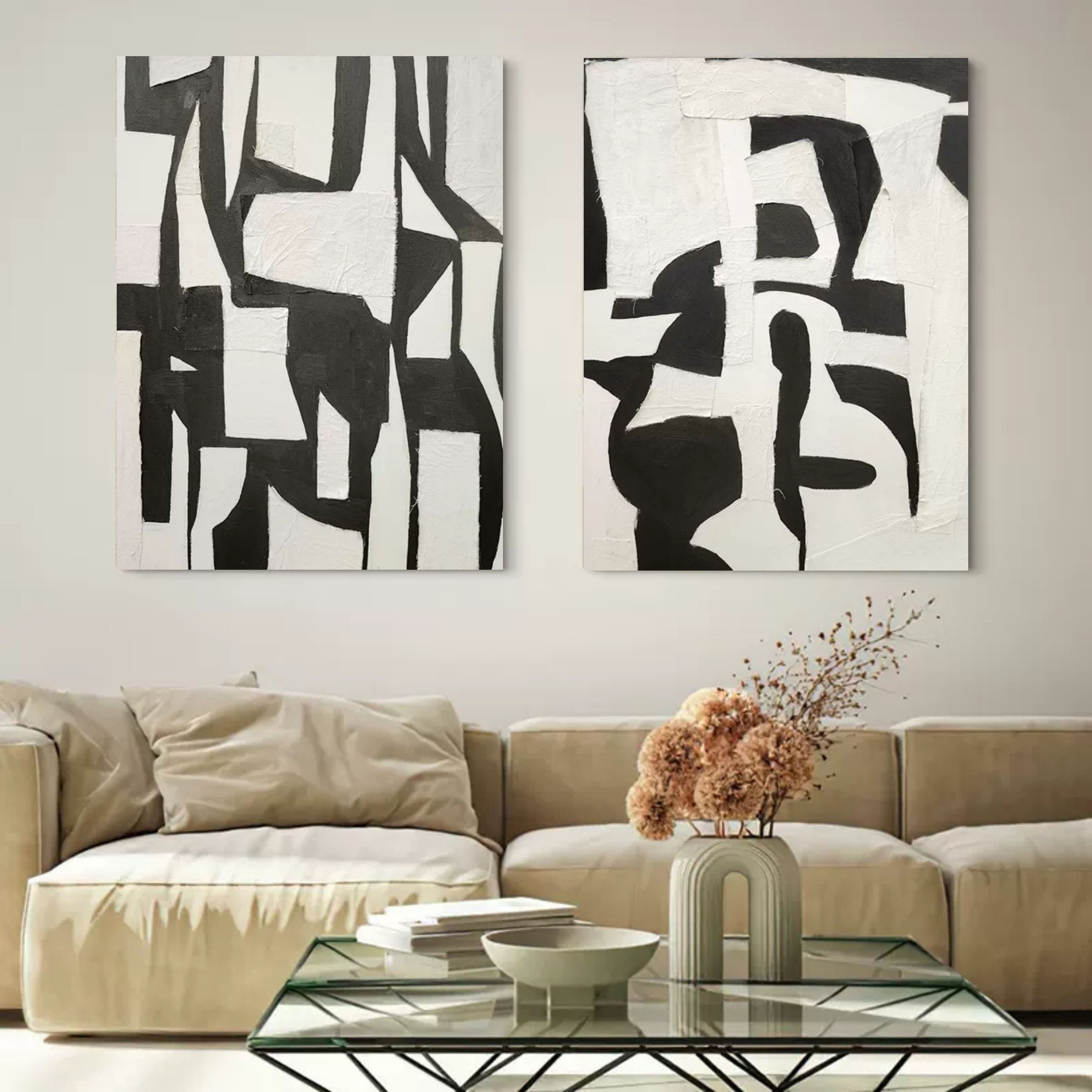 Abstract Painting Set Of 2 #SP103