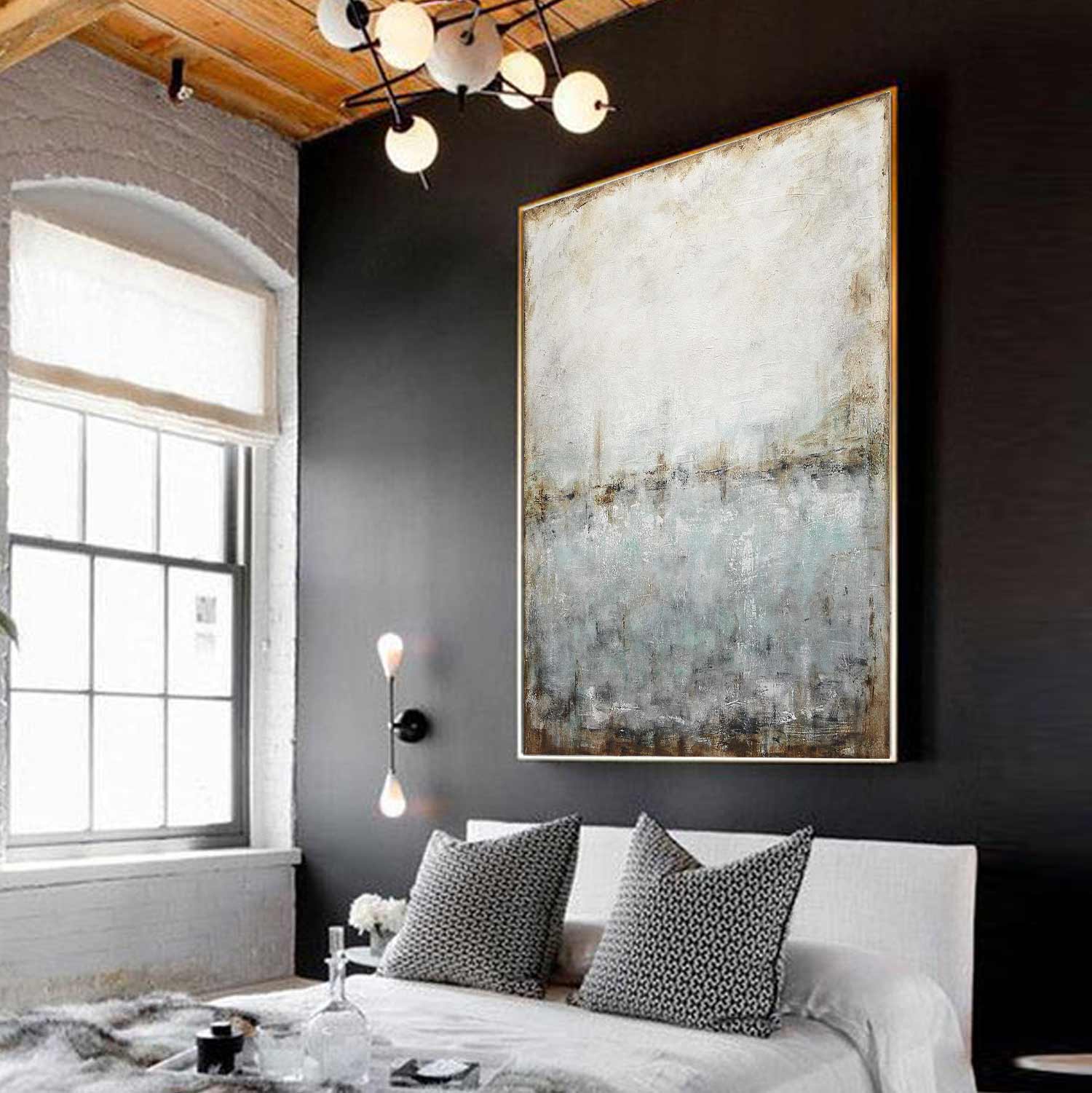 vipgallery Vertical Large Abstract Artwork "Frozen in Time"