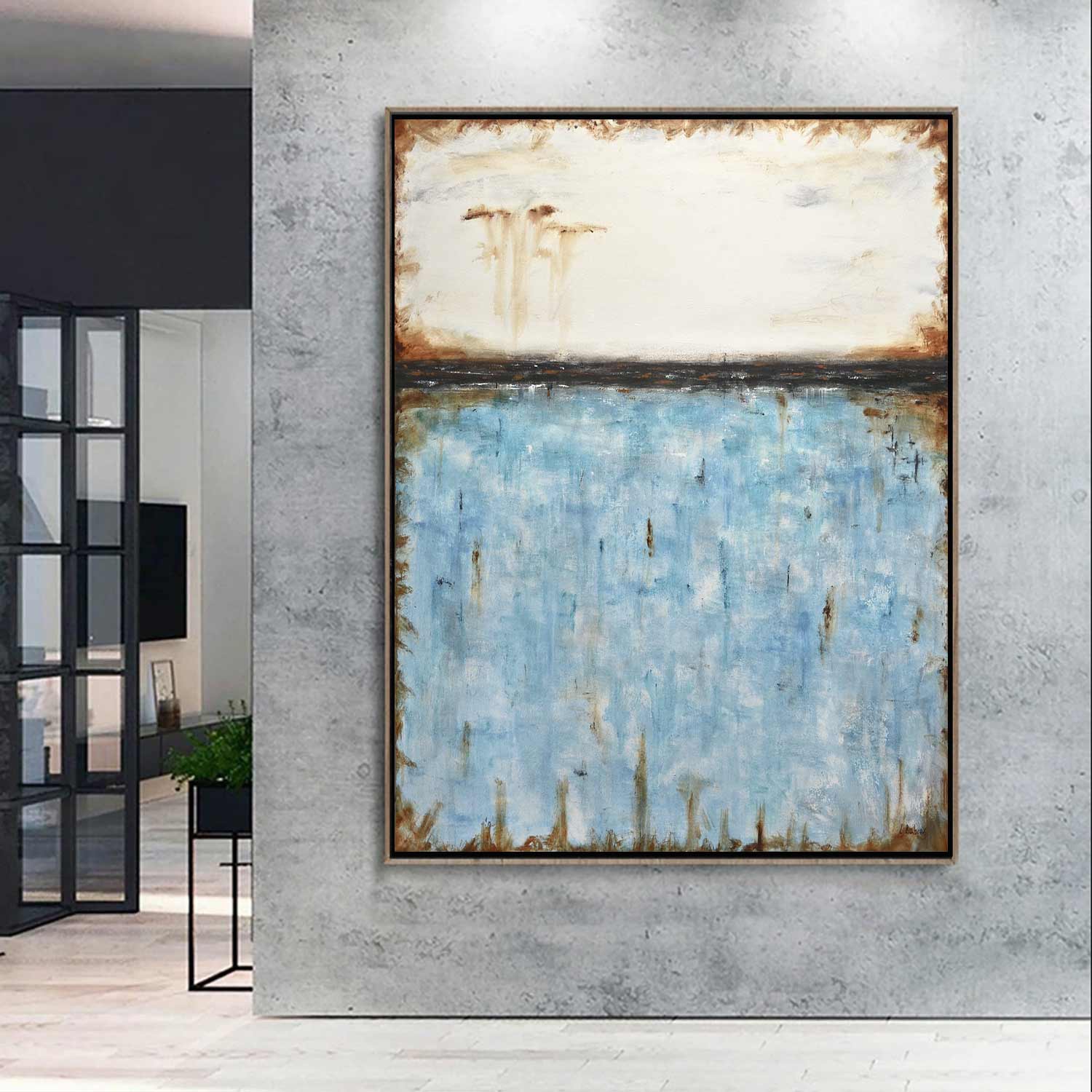 vipgallery Turquoise Art Oversized Abstract "Live Forever"
