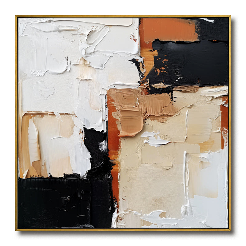 Golden Frame: Earthy Brushwork-wp240198