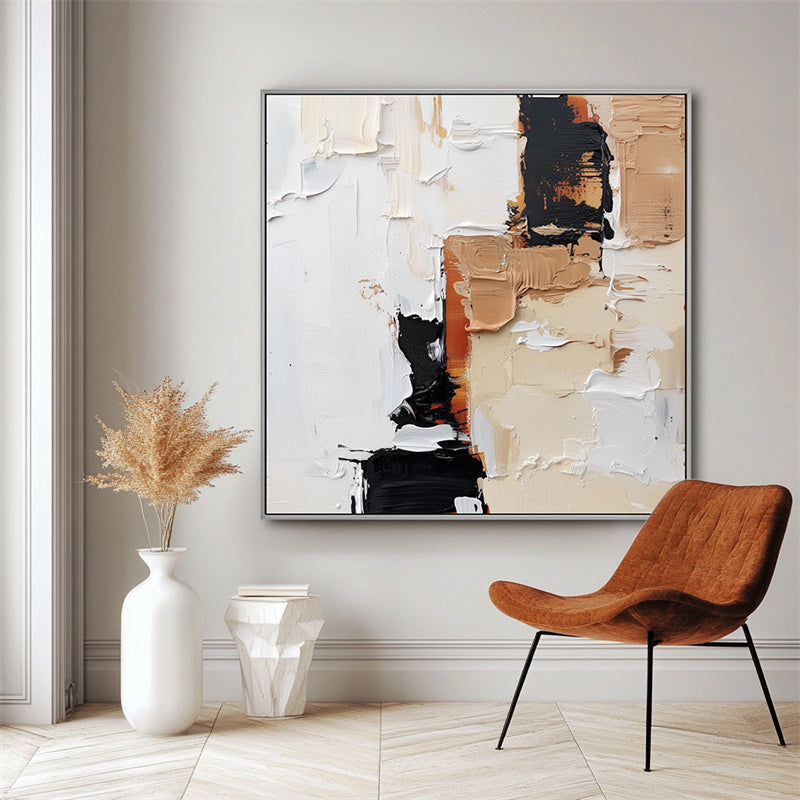 Neutral Essence: Brushstroke Art-wp240208