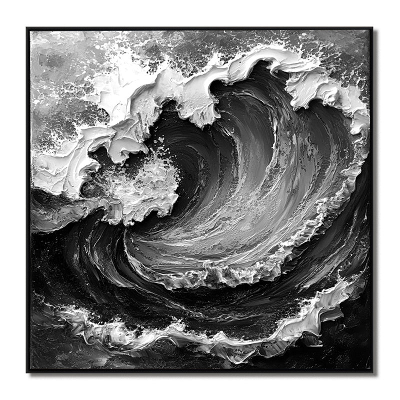 Monochrome Wave: Dynamic Flow-wp240468