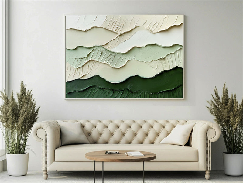 Textured Green Landscape Art-240958