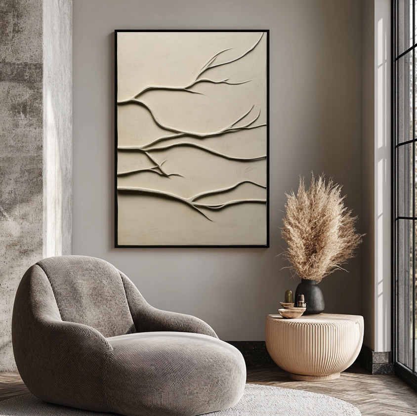 Textured Abstract Waves in Muted Tones-wp241668