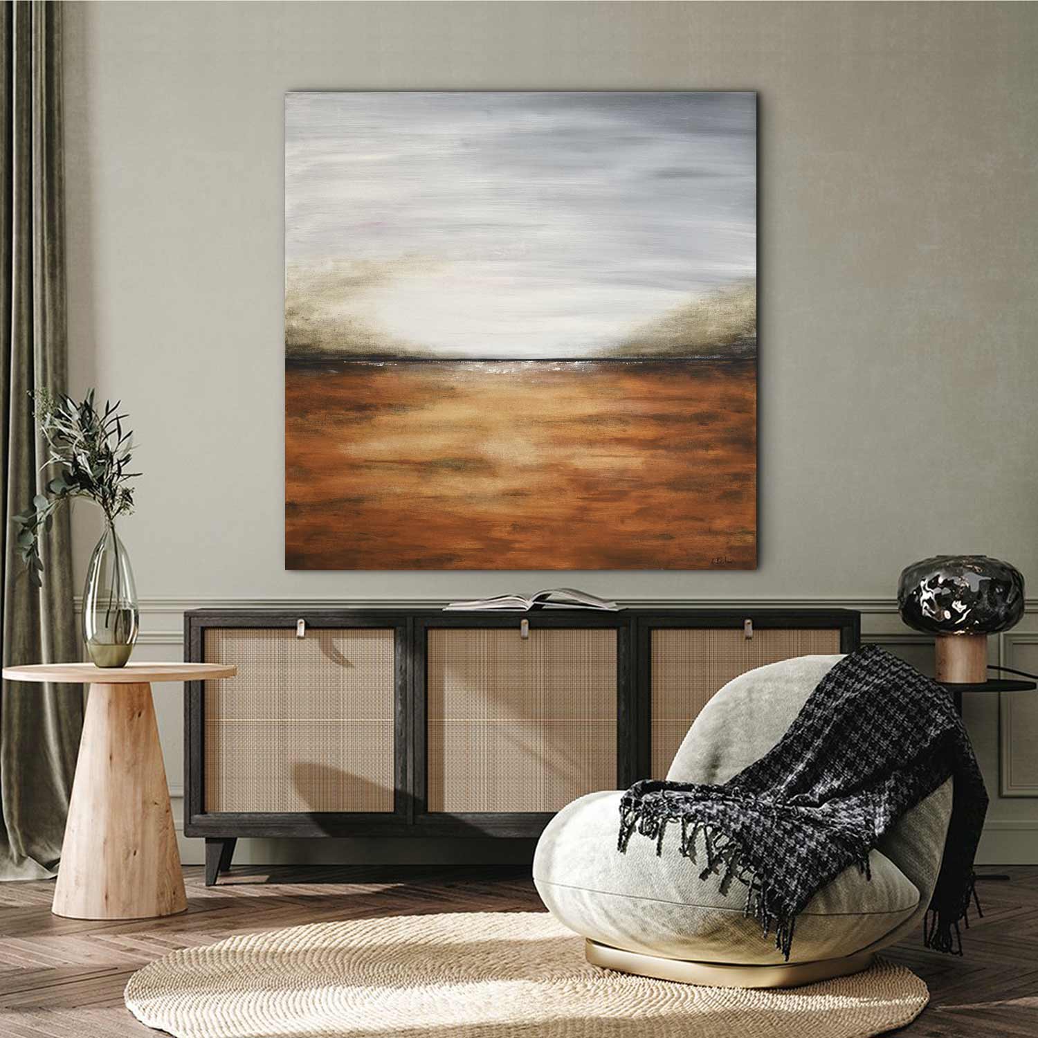 vipgallery Sienna Amber Landscape Oil Painting "The Change"